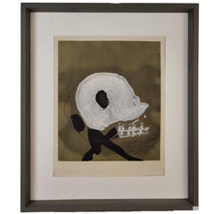 Gravure d'Antoni Tàpies, "Blanc central", 1982, Espagne