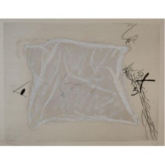 Grabado de Antoni Tàpies, "Mouchoir", 1971, España