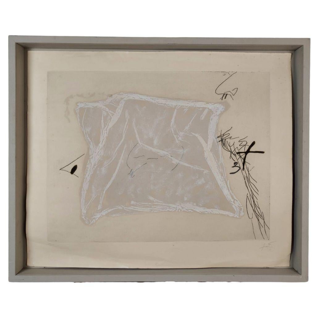 Antoni Tàpies print, "Mouchoir," 1971, Spain