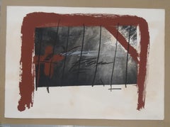 Tapies RED Cama Roja original engraving painting