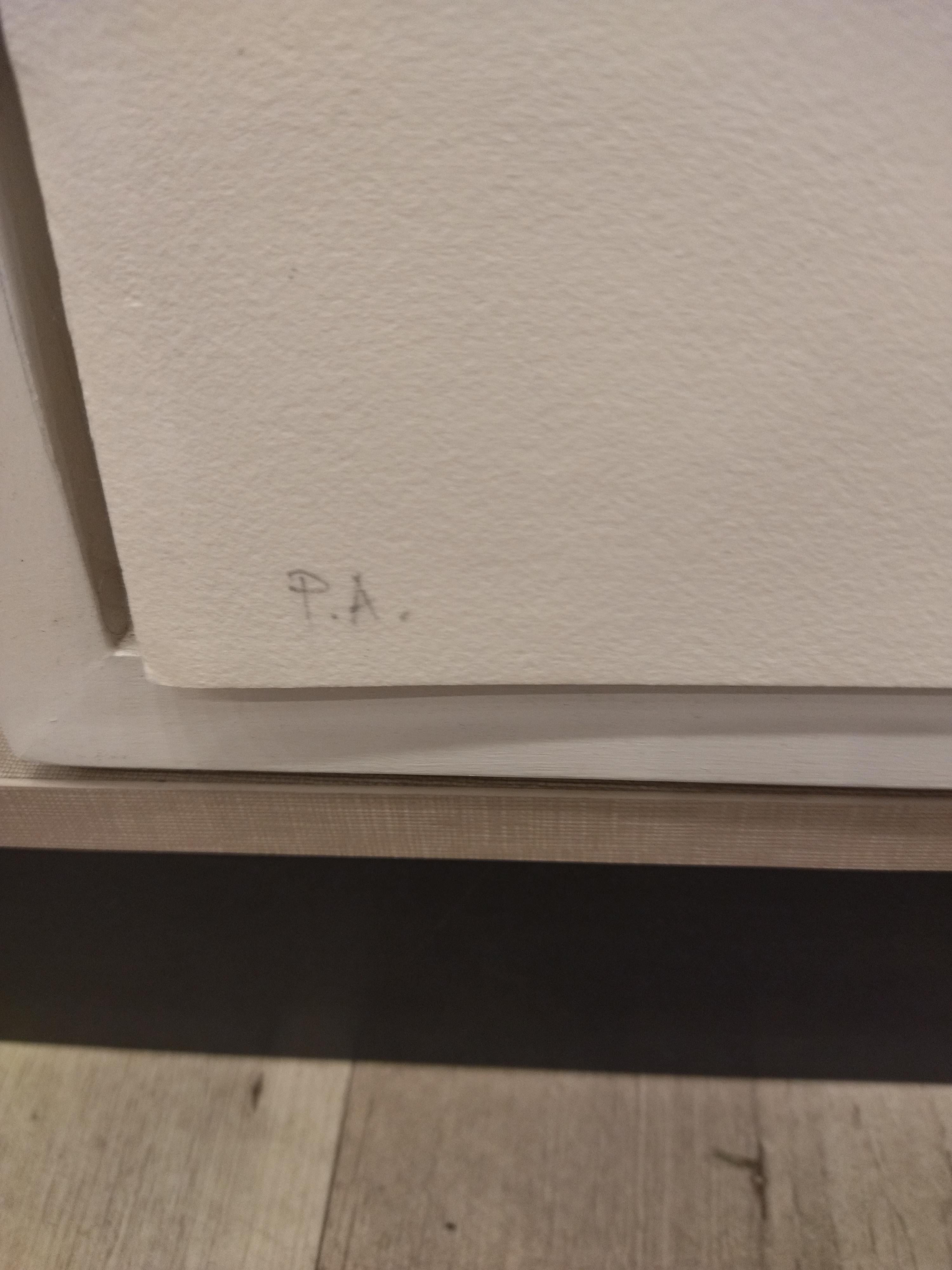 Tapies  Noir  Rouge  Jaune  Vertical  Peinture lithographie d'origine en vente 2