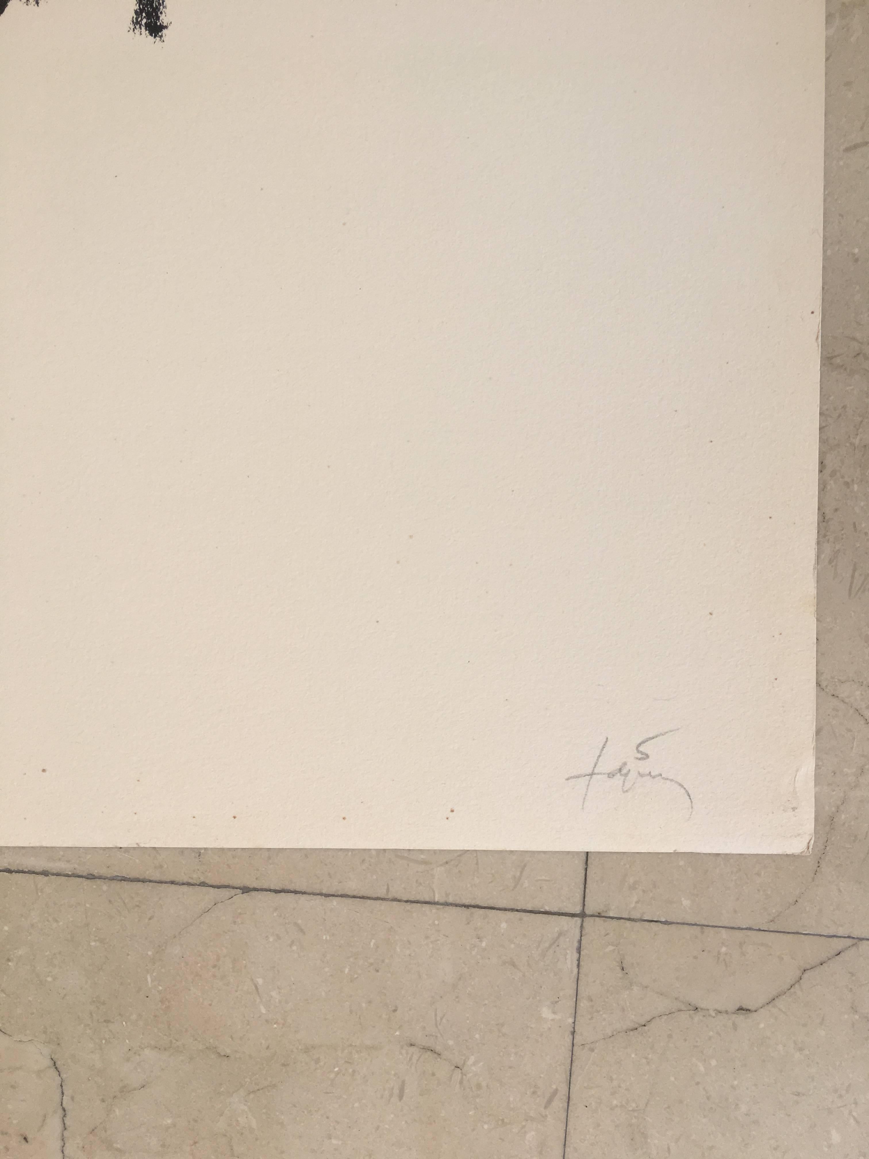 ANTONI TAPIES was the leader of Spanish abstract art of the 20th century. His works are represented in museums and foundations around the world.

Graphic work of the Spanish teacher Antoni TAPIES.
Original lithograph.
Signed in pencil by the