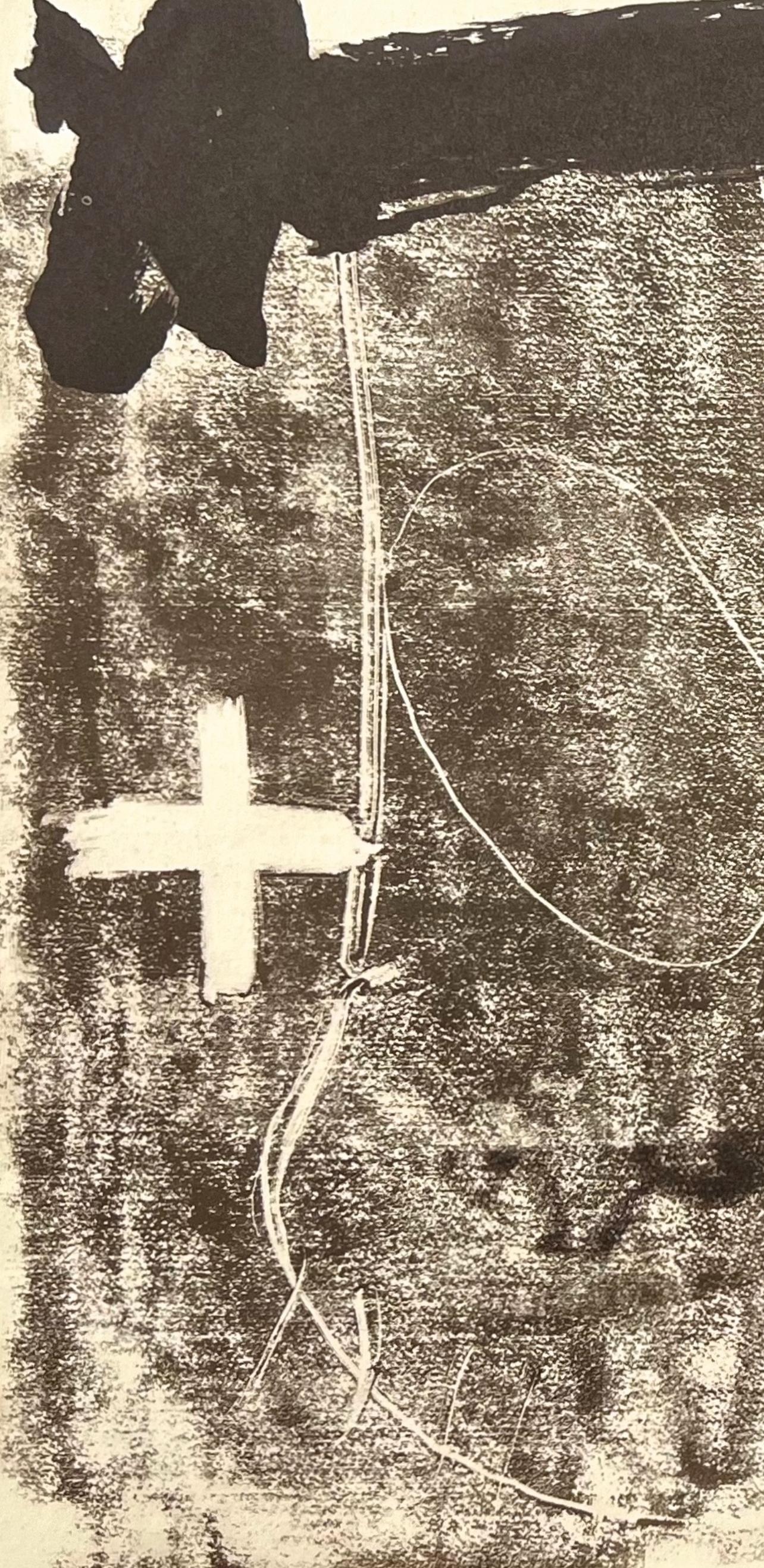 Tàpies, Komposition, Derrière le miroir (nach) – Print von Antoni Tàpies