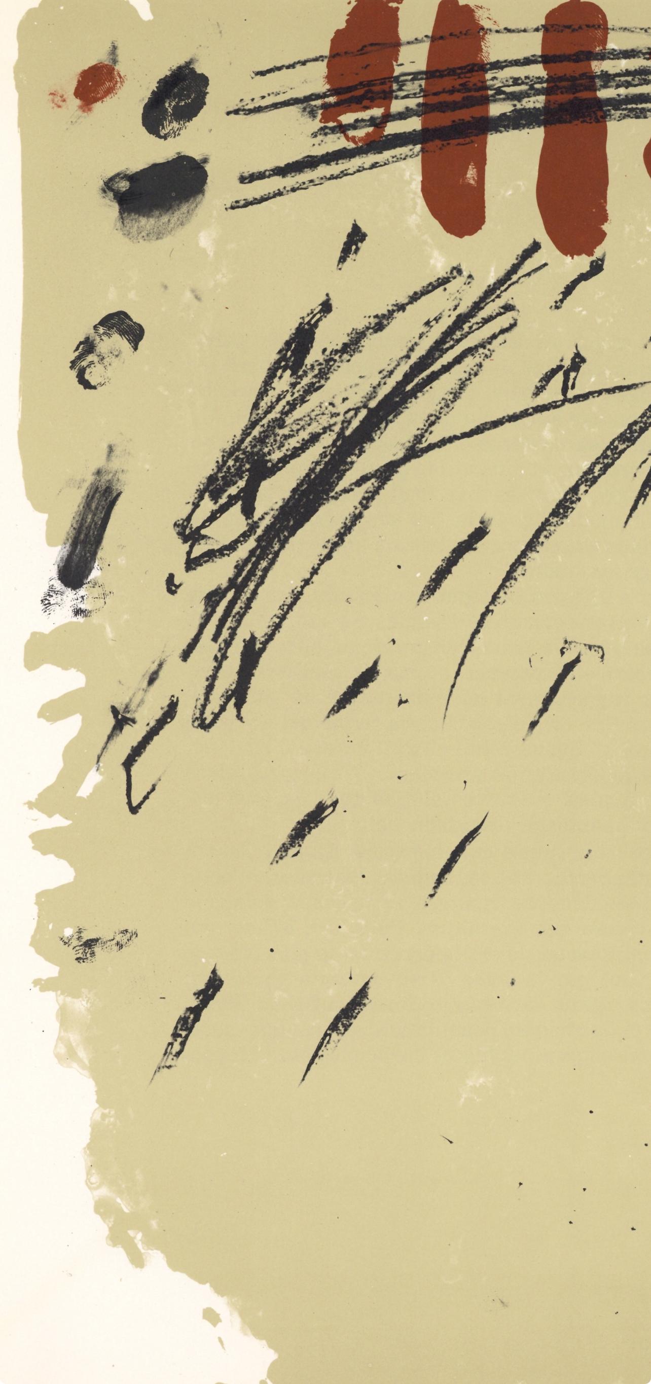 Tàpies, Composition, Derrière le miroir (après) - Print de Antoni Tàpies