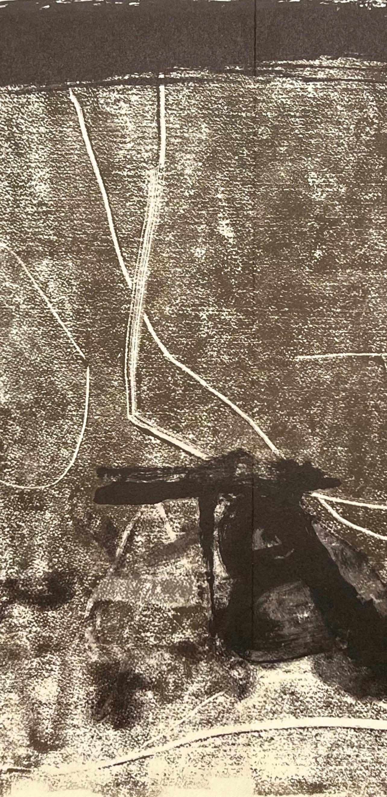 Tàpies, Komposition, Derrière le miroir (nach) (Nachkriegszeit), Print, von Antoni Tàpies