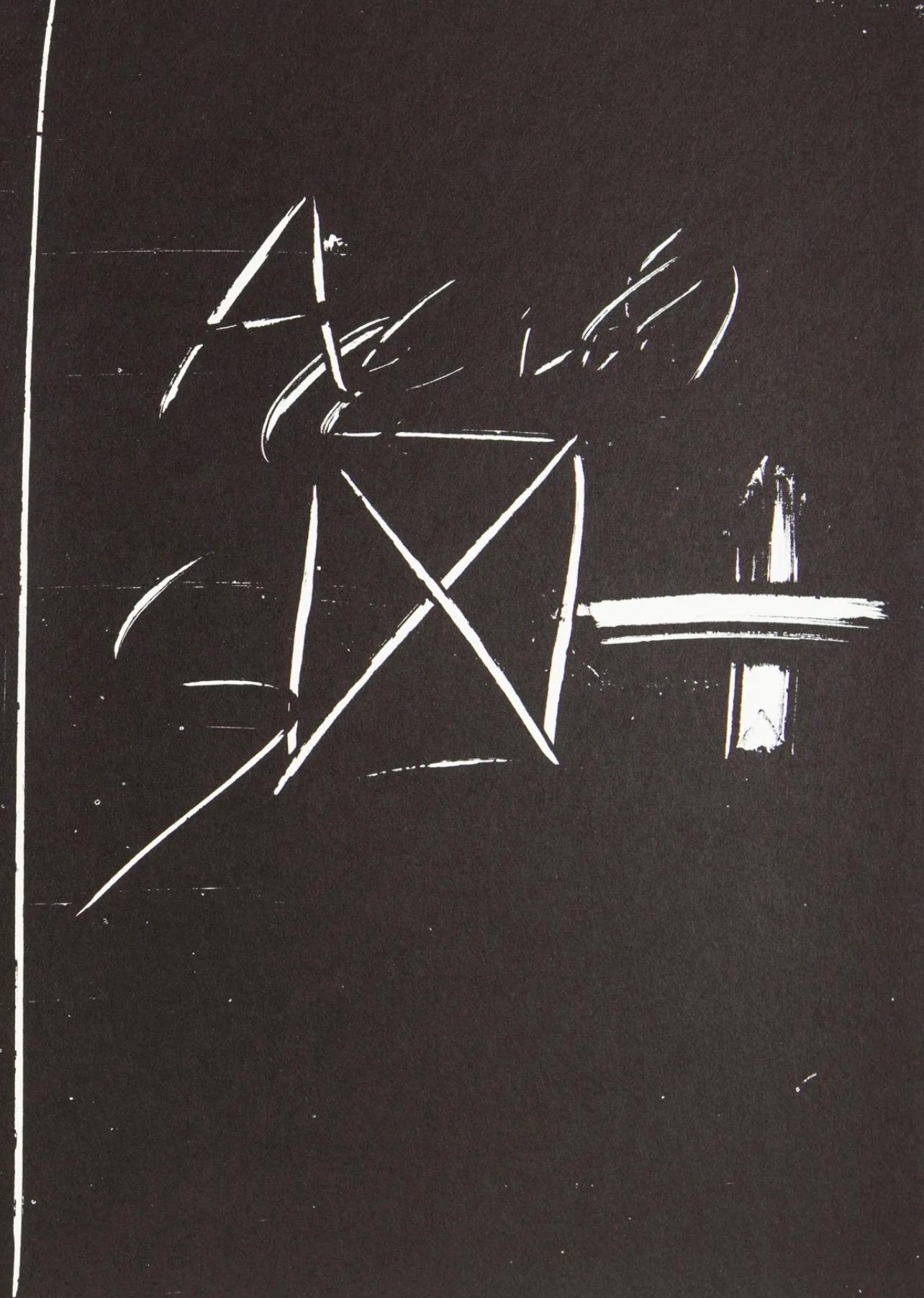 Tàpies, Composition, Derrière le miroir (après) - Après-guerre Print par Antoni Tàpies