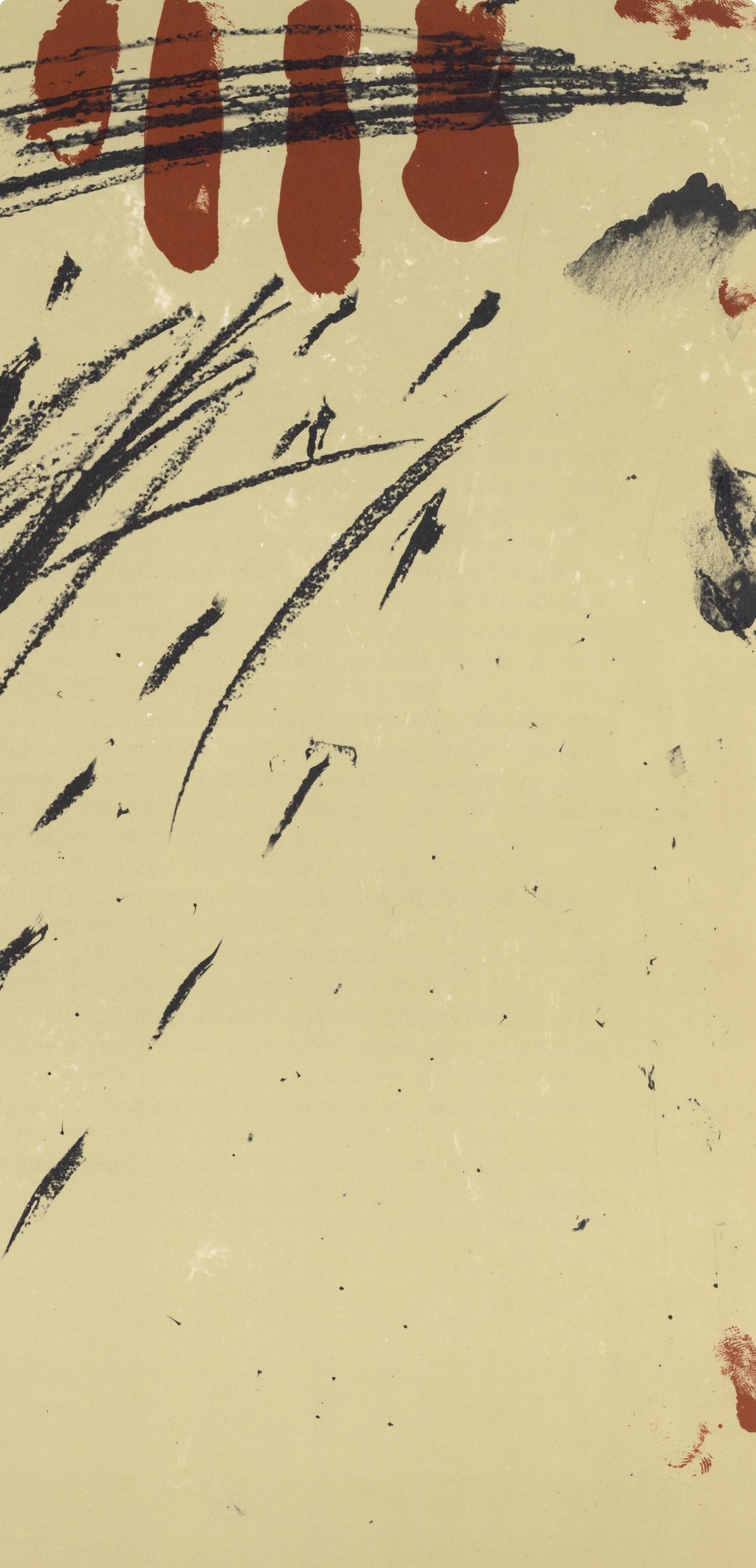 Tàpies, Composition, Derrière le miroir (after) - Post-War Print by Antoni Tàpies