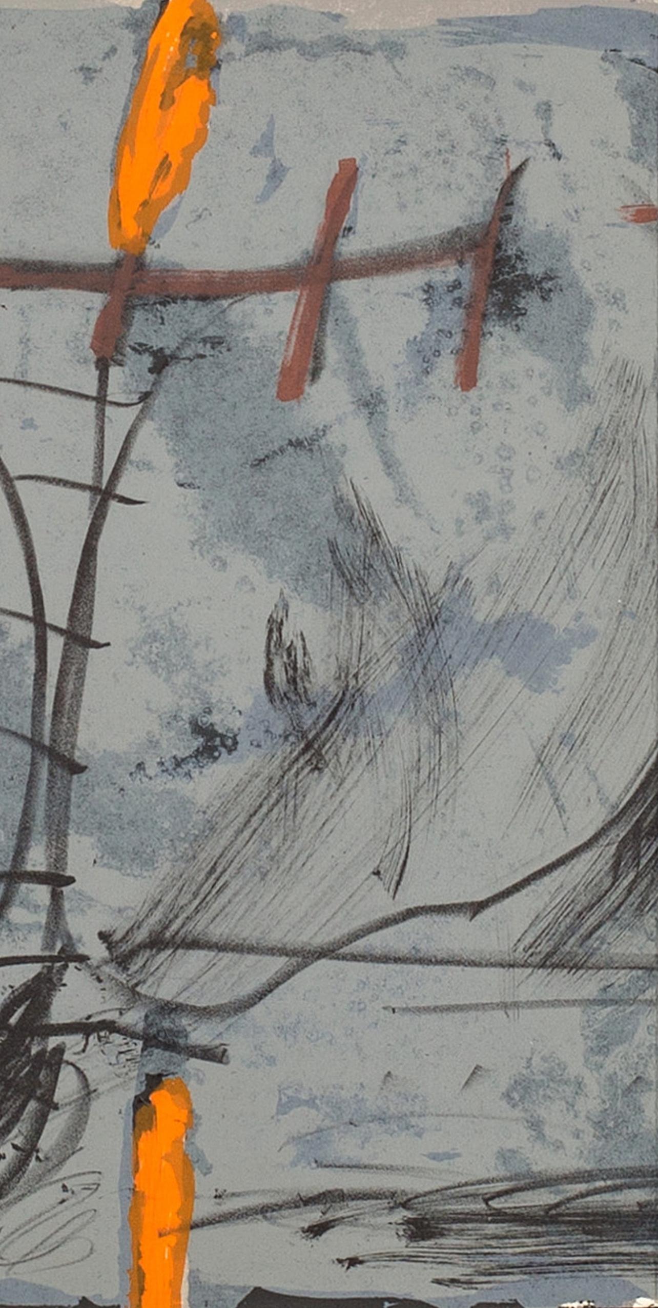 Tàpies, Komposition (Galfetti 83-86), Derrière le miroir (nach) im Angebot 1