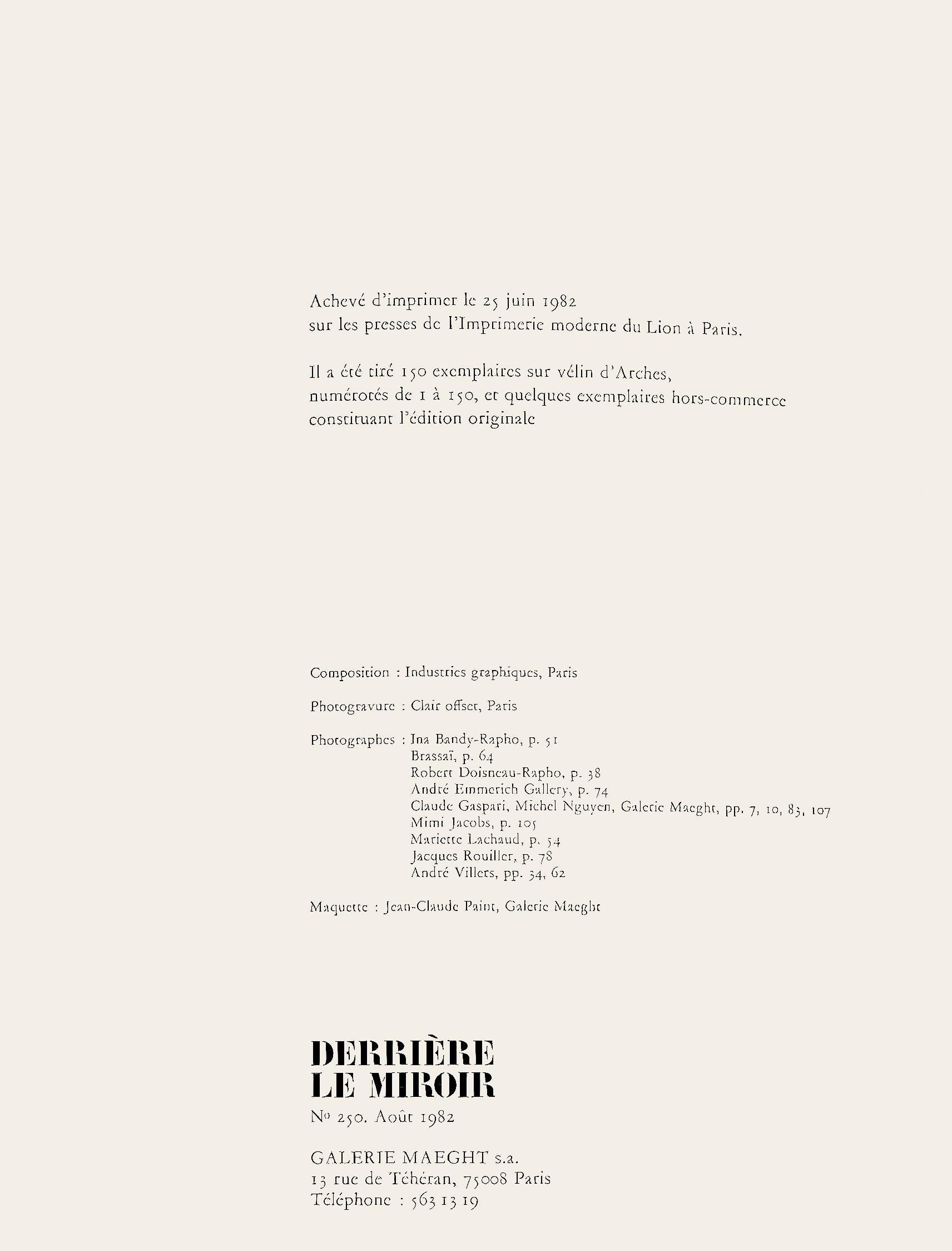 Tàpies, Composición, Derrière le miroir (después) en venta 1