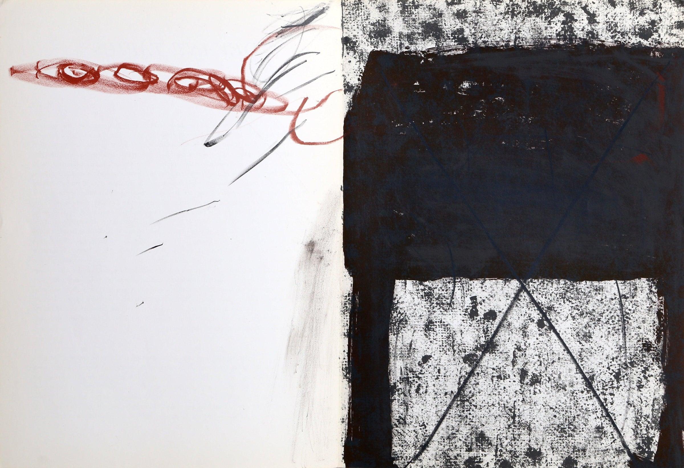 Abstract Print Antoni Tàpies - Tàpies, Composition (Galfetti 83-86), Derrière le miroir (après)