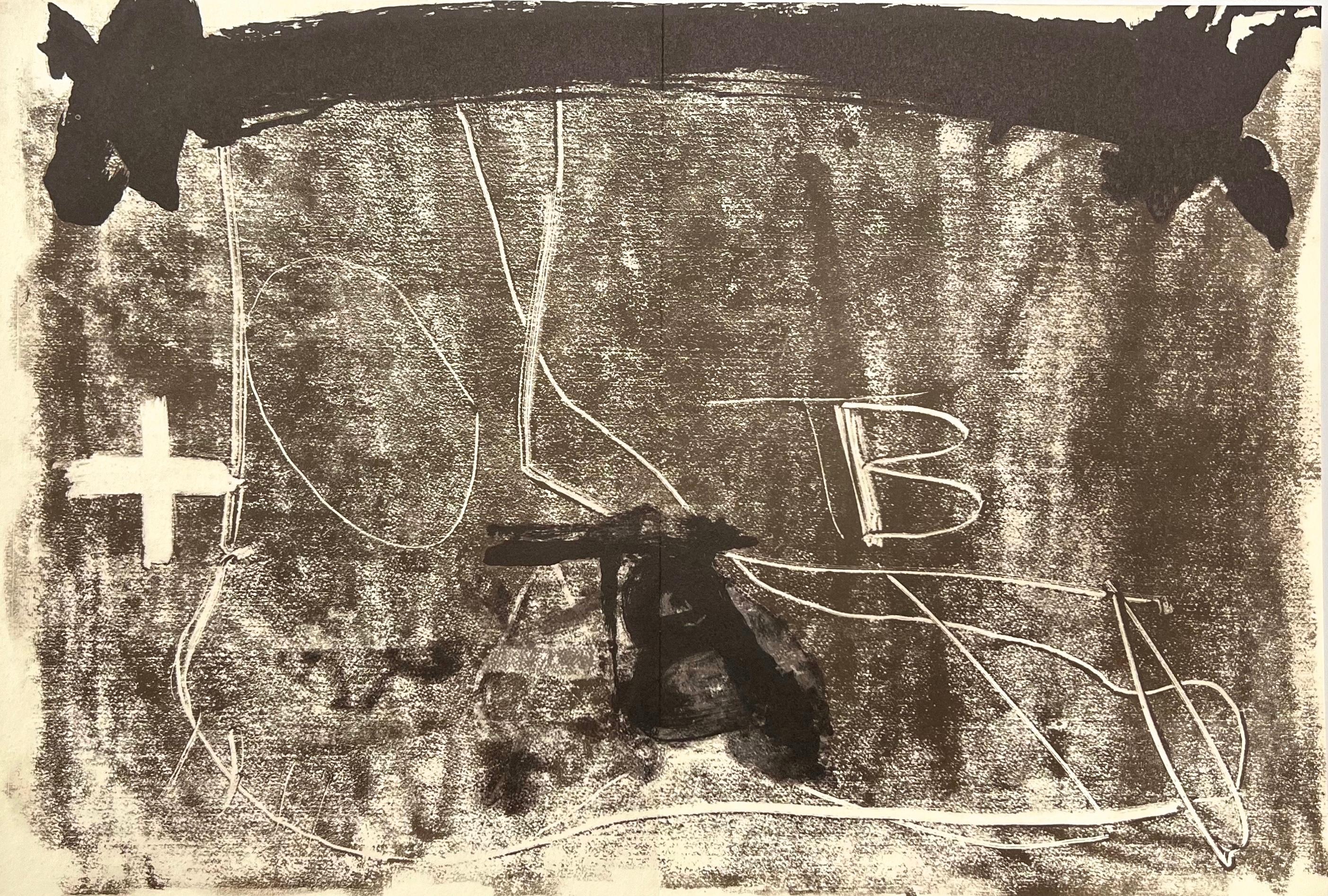 Still-Life Print Antoni Tàpies - Tàpies, Composition, Derrière le miroir (après)