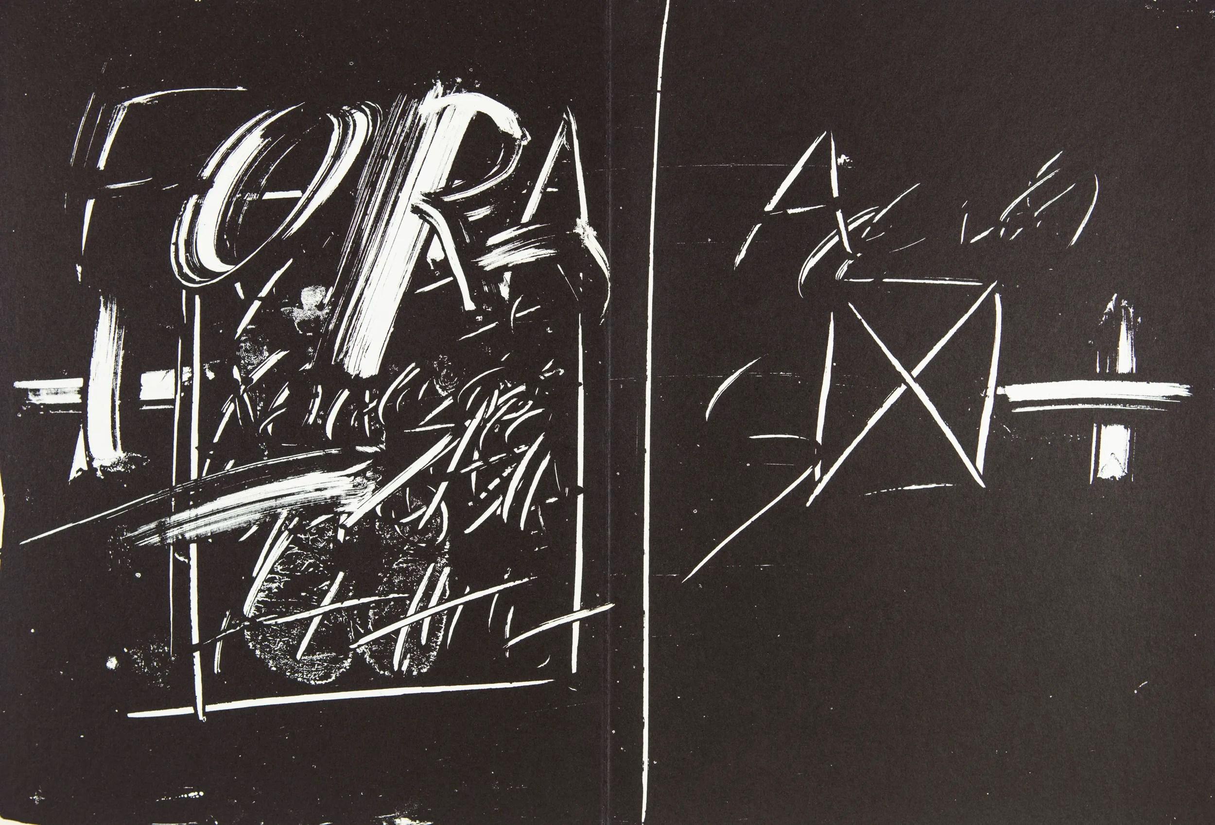 Antoni Tàpies Still-Life Print - Tàpies, Composition, Derrière le miroir (after)
