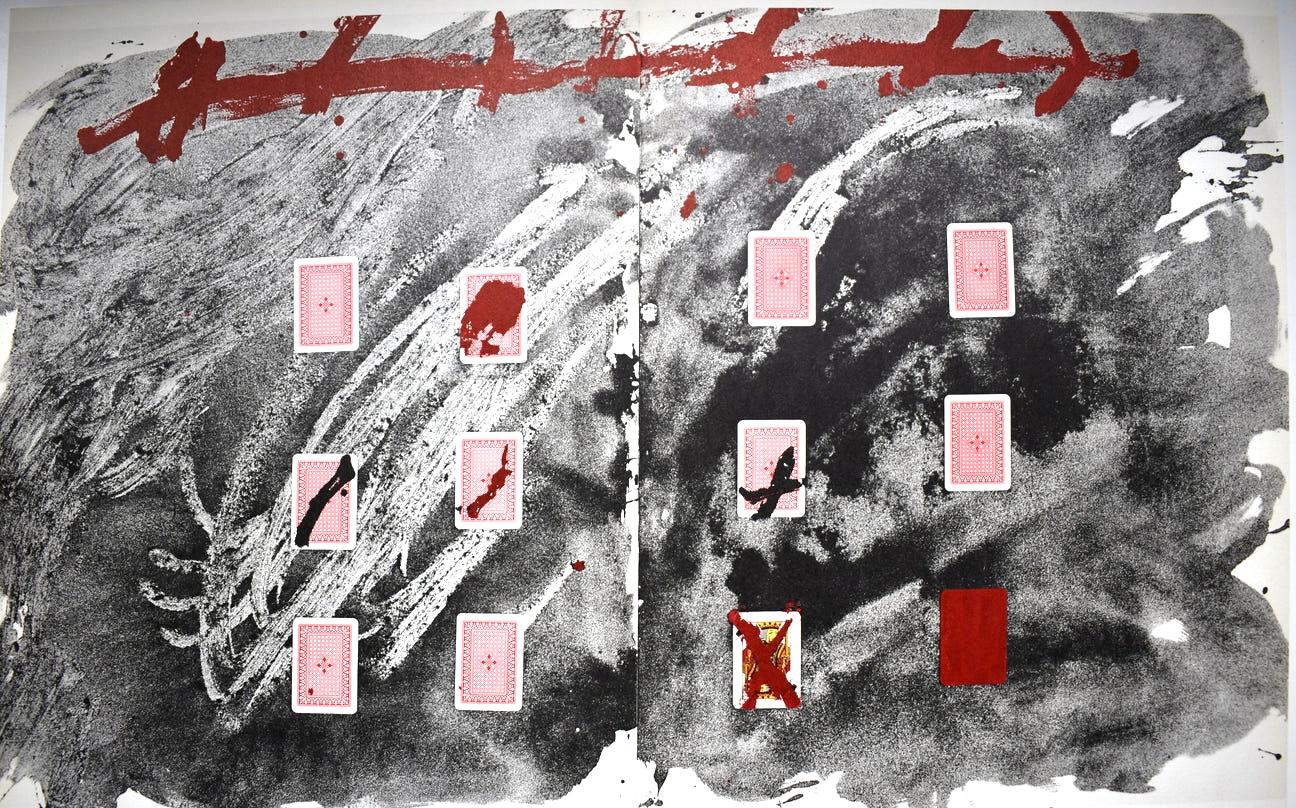 Still-Life Print Antoni Tàpies - Tàpies, Composition, Derrière le miroir (après)