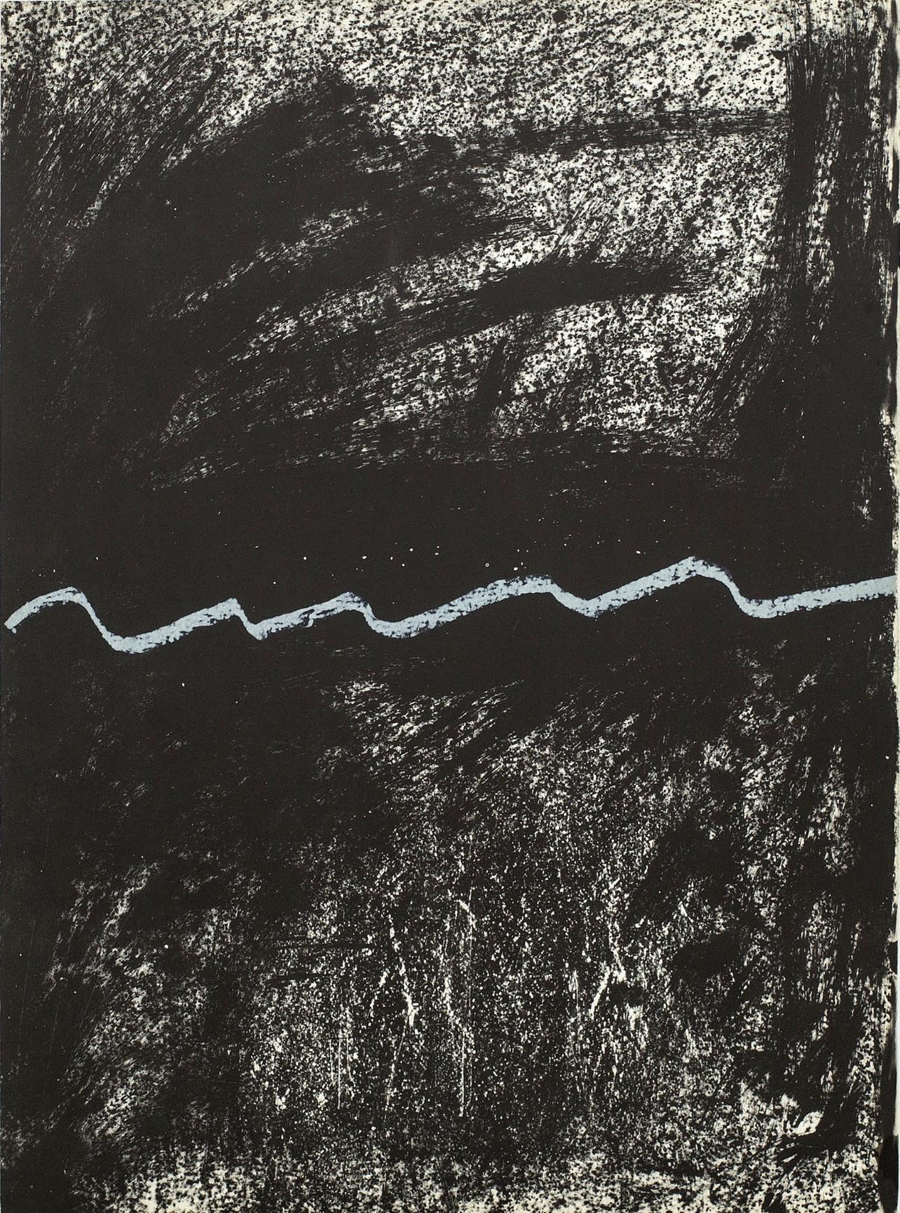 Antoni Tàpies Abstract Print - Tàpies, Composition, Derrière le miroir (after)