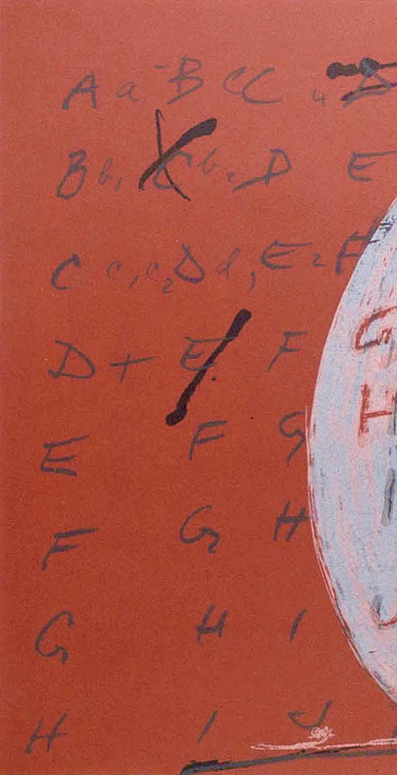 Tàpies, Composition (Galfetti 315), Derrière le miroir (après) - Print de Antoni Tàpies