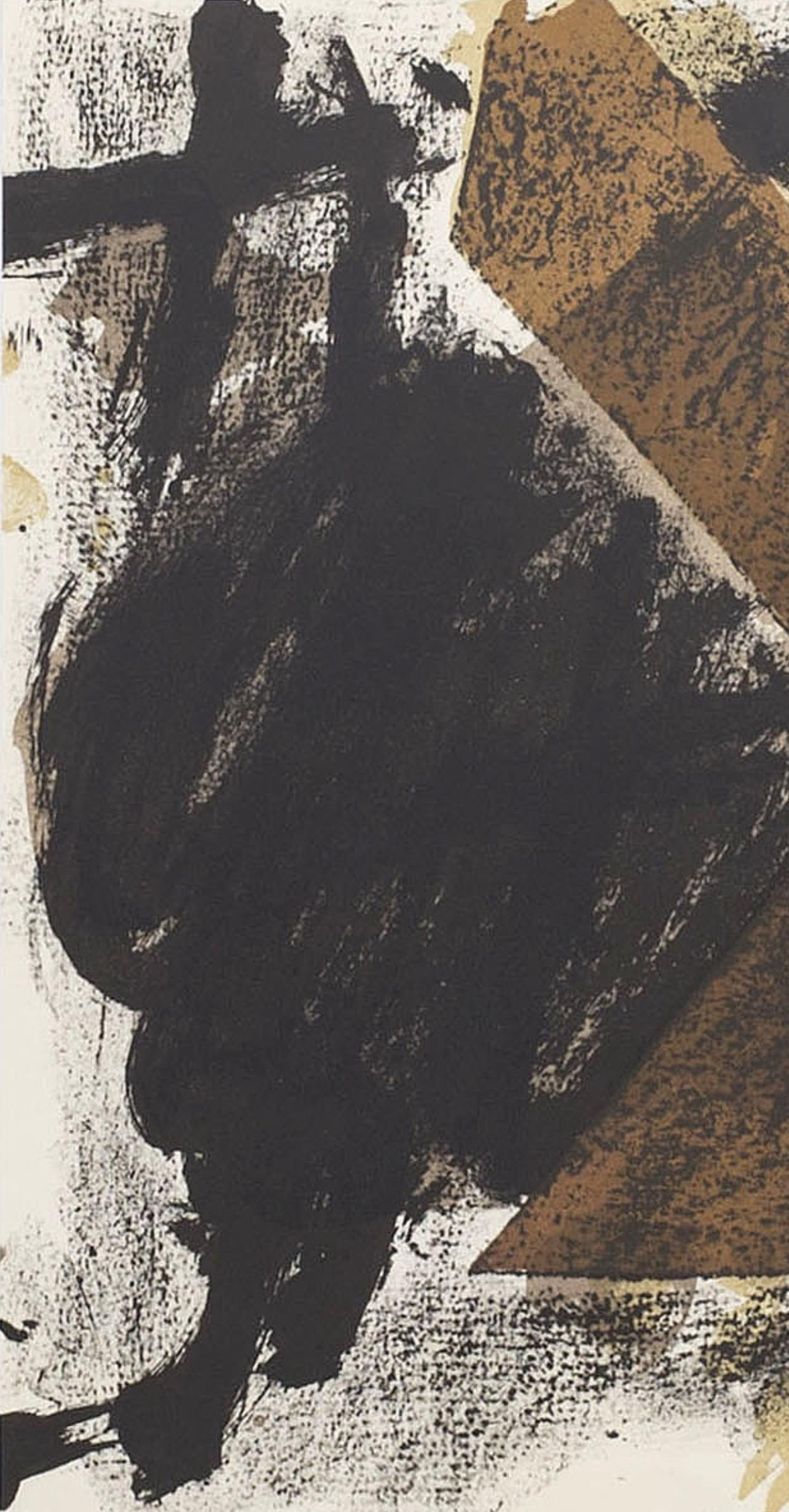 Tàpies, Composition (Galfetti 315), Derrière le miroir (après) - Print de Antoni Tàpies