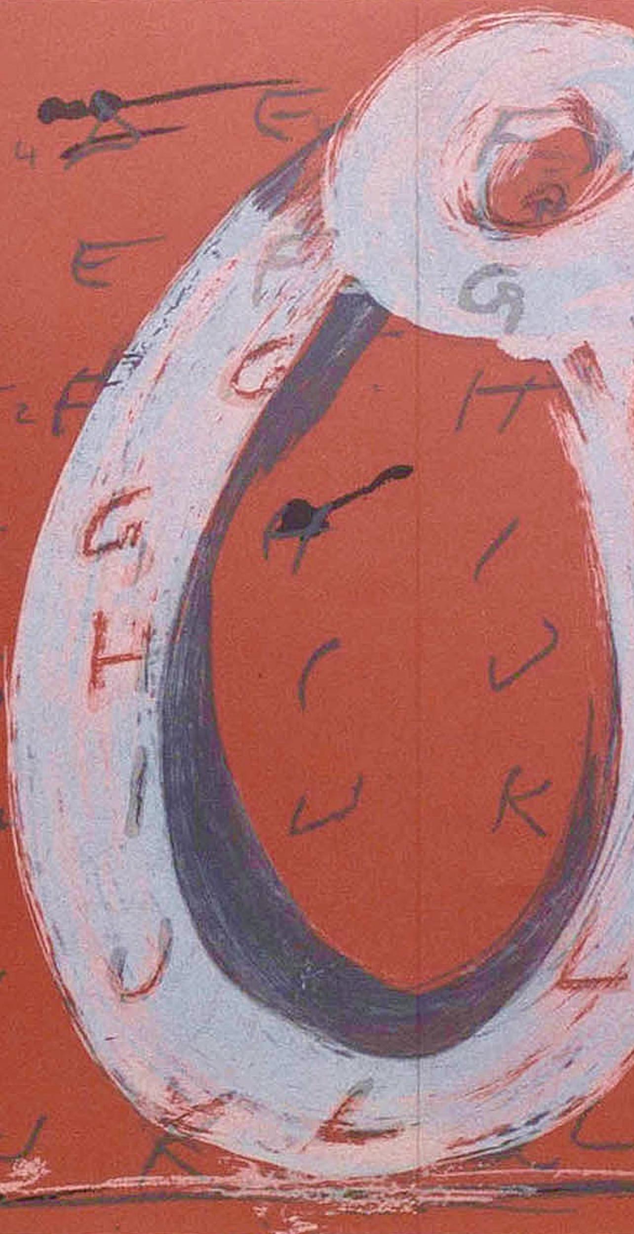Tàpies, Composition (Galfetti 315), Derrière le miroir (après) - Après-guerre Print par Antoni Tàpies