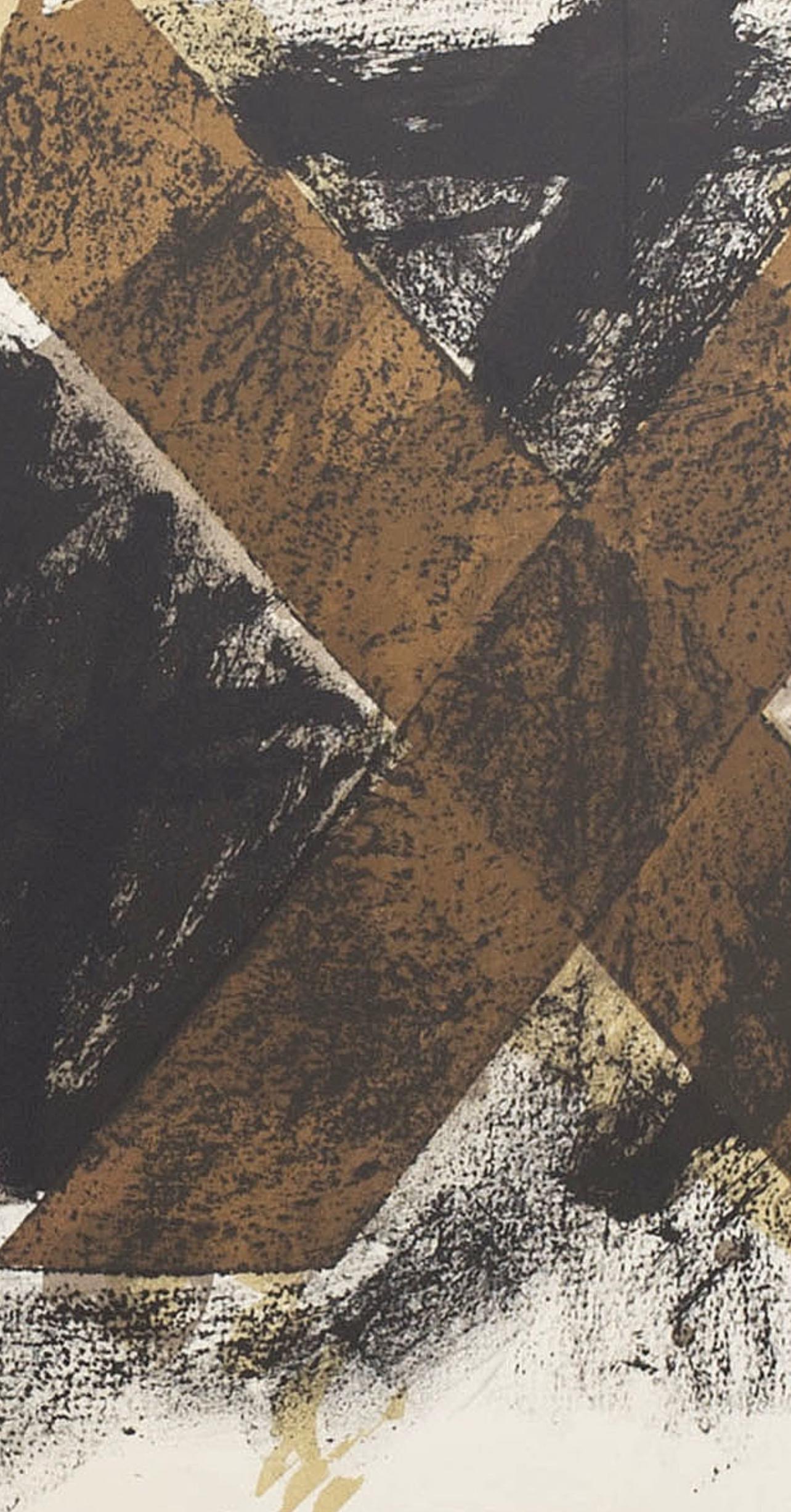 Tàpies, Composition (Galfetti 315), Derrière le miroir (après) - Après-guerre Print par Antoni Tàpies