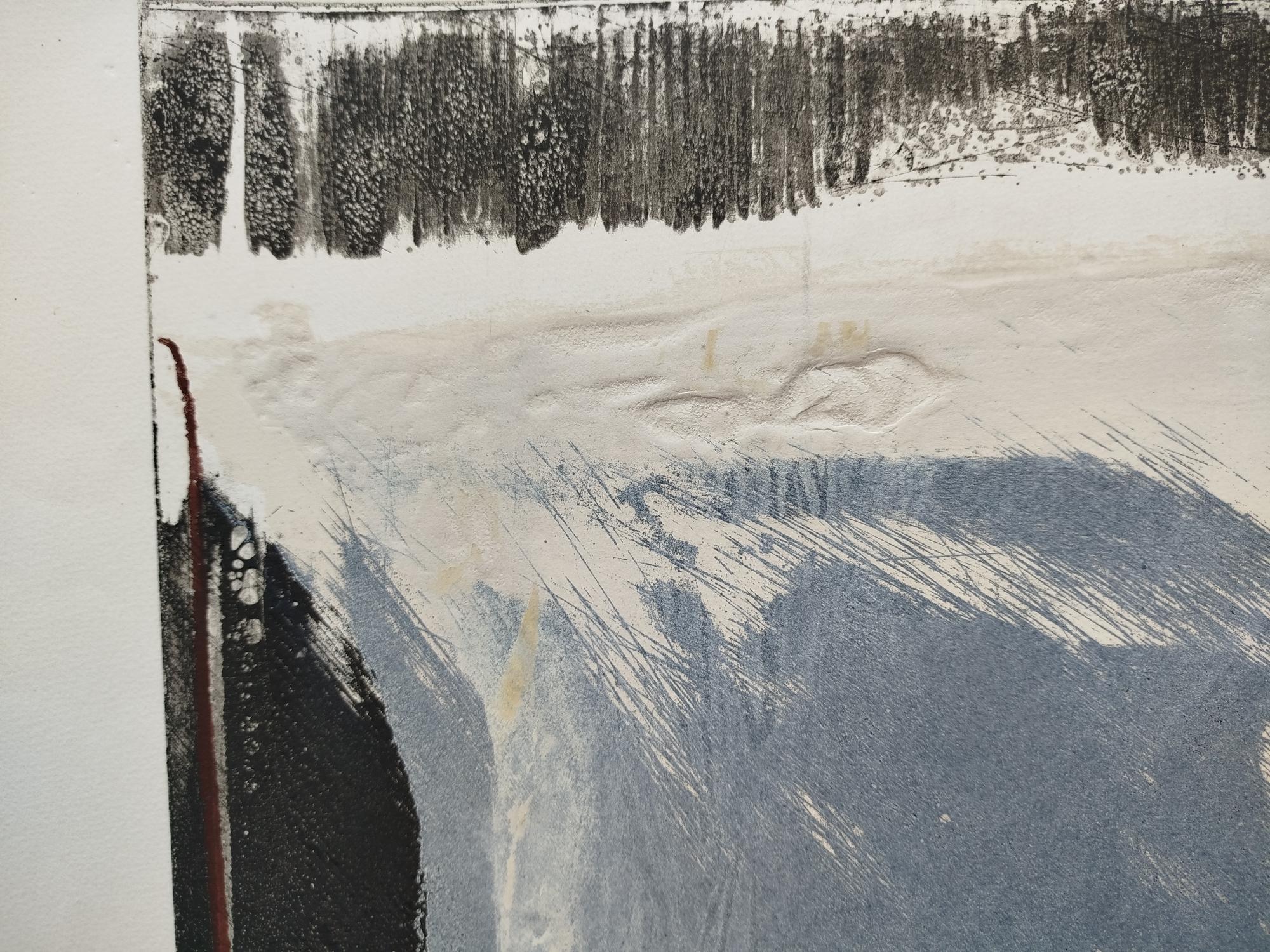 Tapies  Gravé  abstrait en vente 2