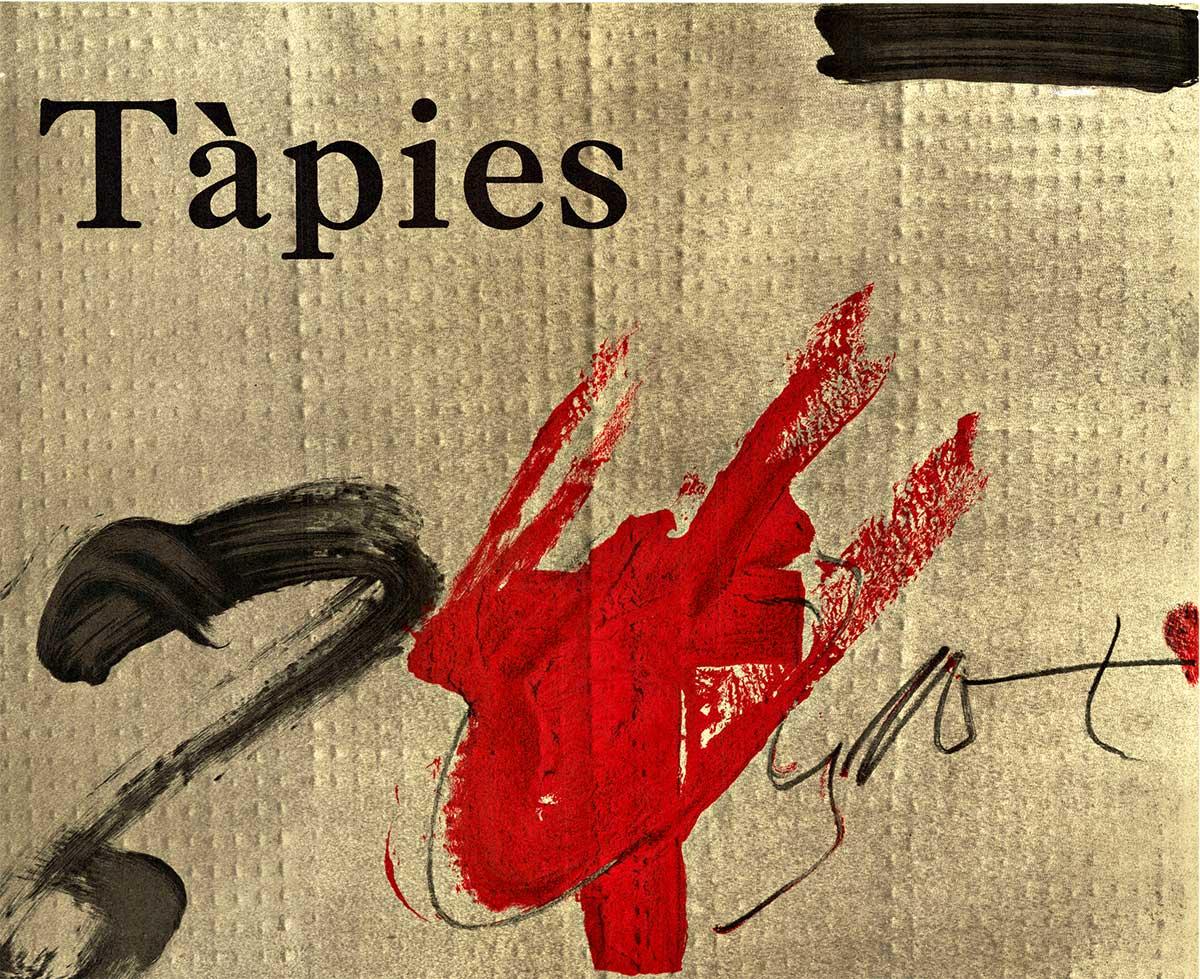 Affiche d'exposition originale de la Galerie Maeght en 1979, Paris, France - Print de Antoni Tàpies