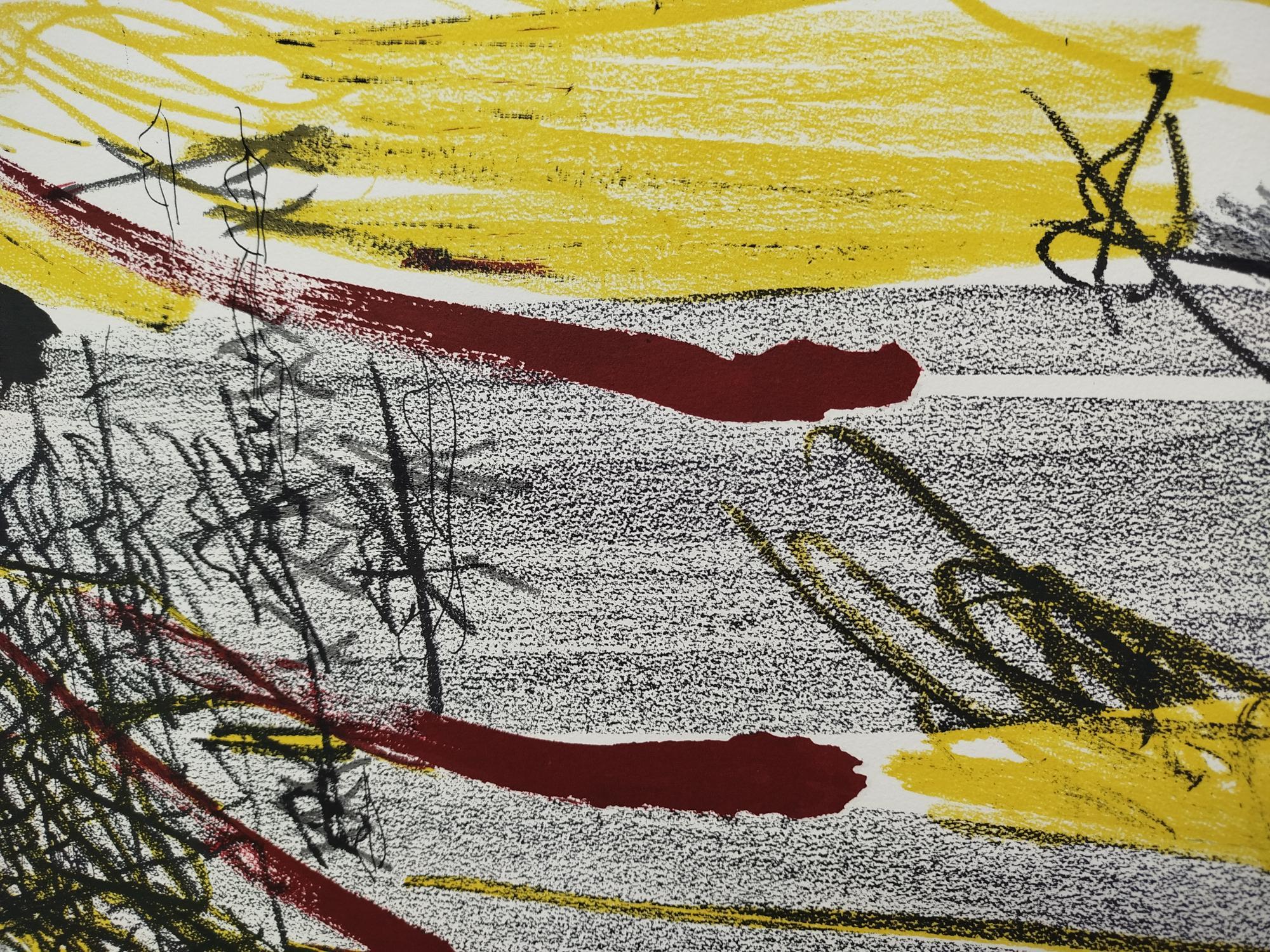 Tapies Litografia original  
 TAPIES was the maximum representative of Spanish abstract art of the 20th century. His works are represented in museums and foundations around the world.

Graphic work of the Spanish teacher Antoni TAPIES.
Original