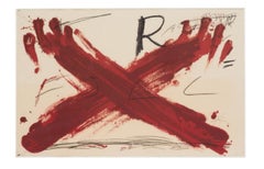 Antoni Tapies, Ohne Titel, 1973 (Signiert Litho, 63/150) ex. Renwick Coll., Gerahmt