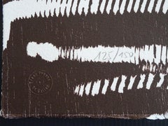 Untitled from Artists Against Torture – Holzschnitt von Antoni Tapies – 1993