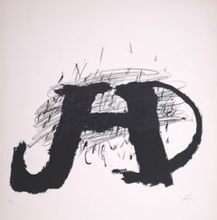 Sin título - Litografía original de Antoni Tapies - 1979