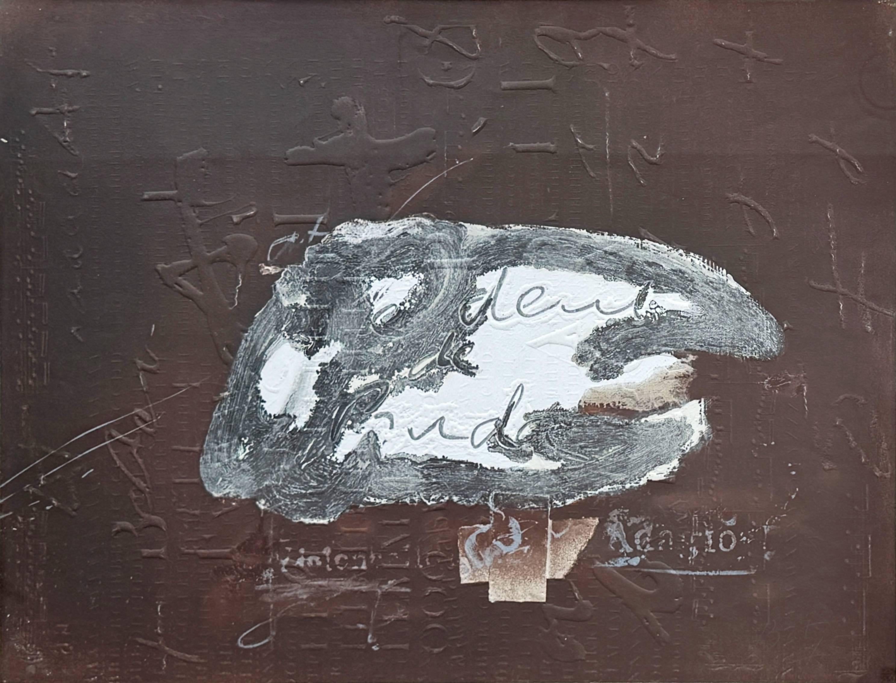 Variazioni su un tema musicale - Print Grigio di Antoni Tàpies