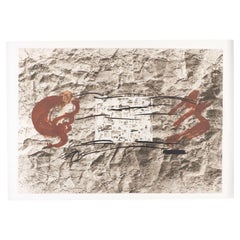 Vintage Antoni Tapiès, "Suite 63 x 90" Lithograph sheet no. 10/90, 1980