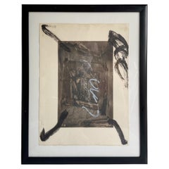 Antoni Tàpies, Litografia astratta in bianco e nero senza titolo #20 di 75