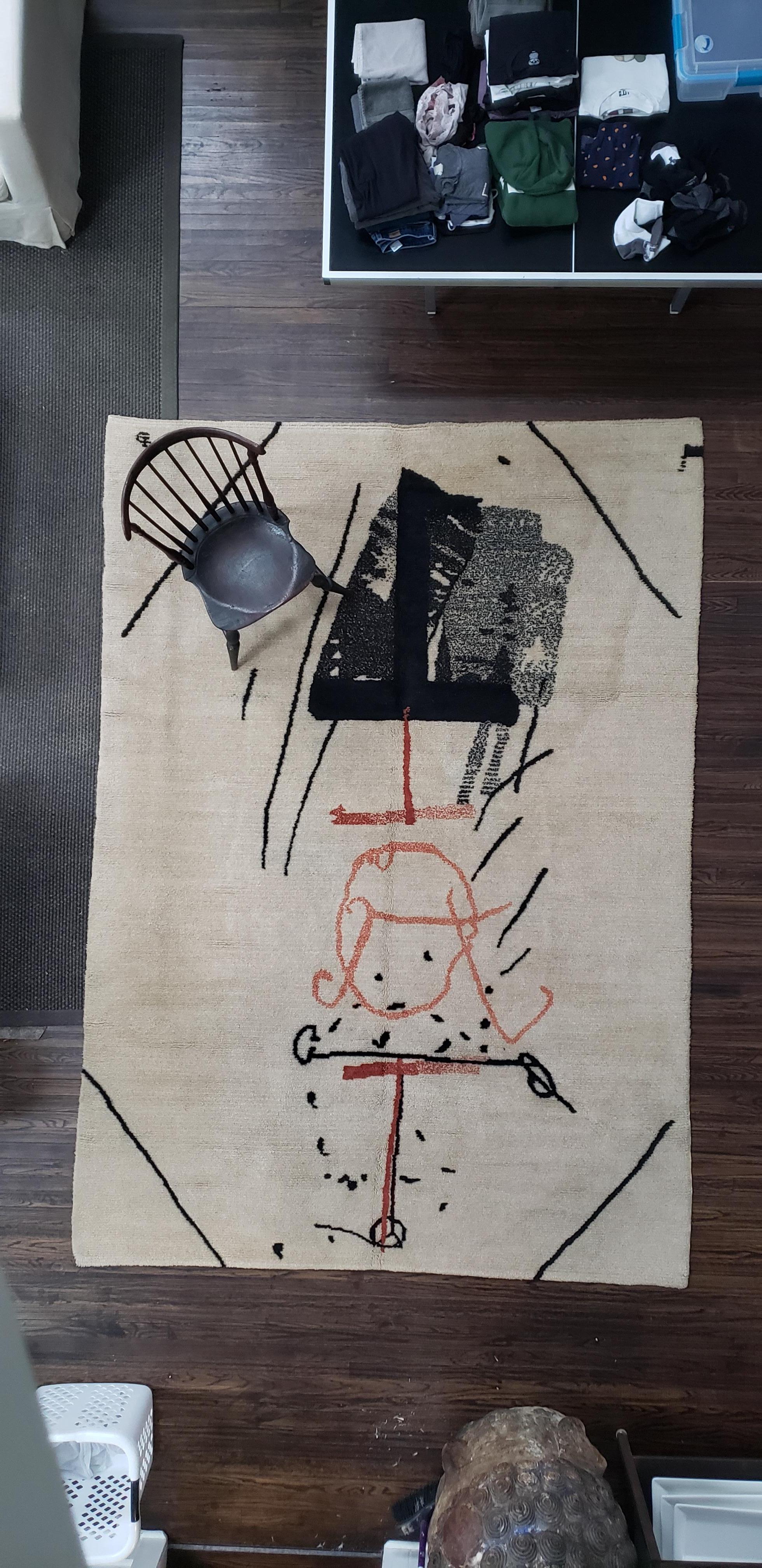Espagnol Antoni Tàpies Tapis de laine 1968 en vente