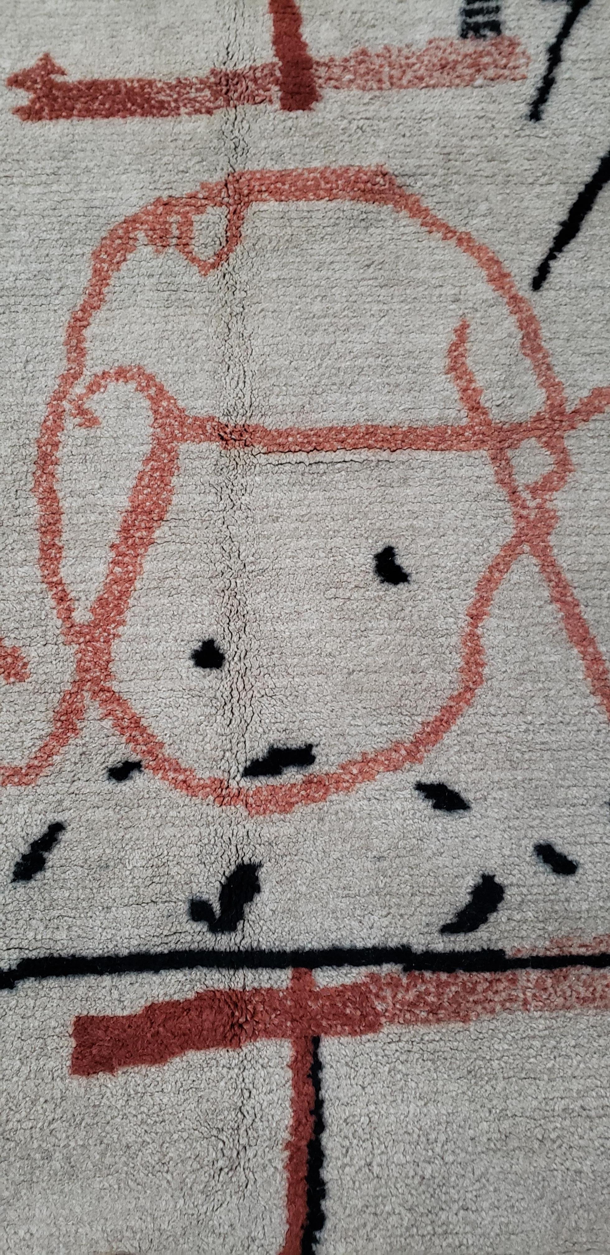 Milieu du XXe siècle Antoni Tàpies Tapis de laine 1968 en vente