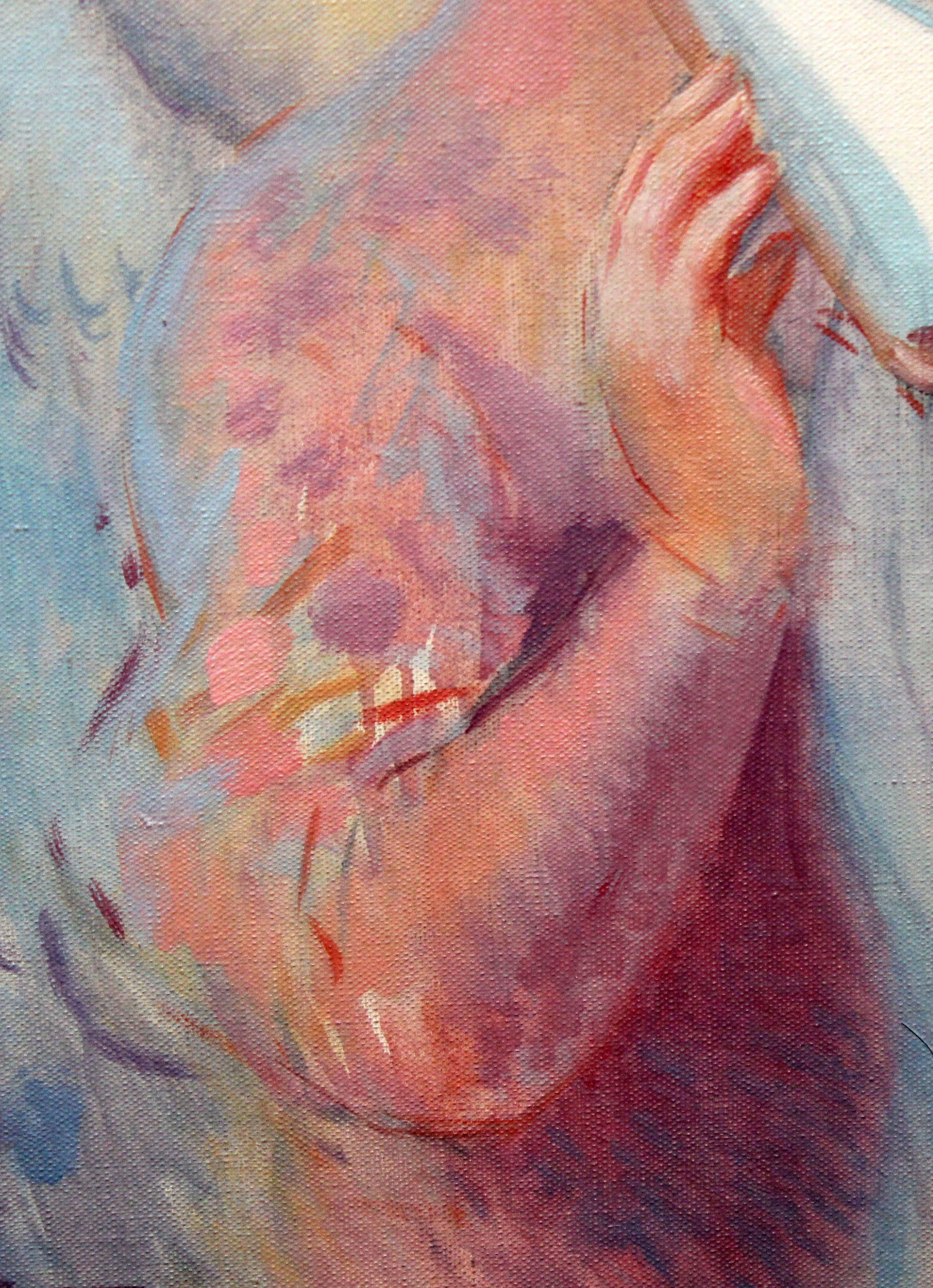 Santa Teresa con Angelo - Óleo sobre tela in vendita 3
