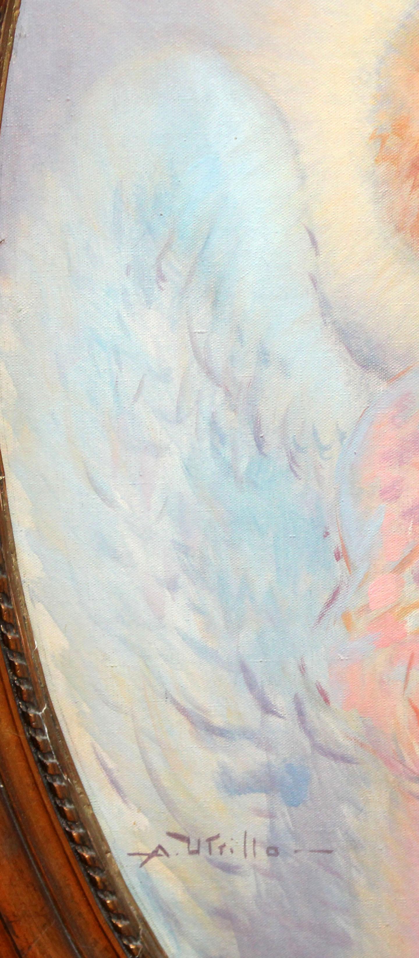 Santa Teresa con Angelo - Óleo sobre tela in vendita 4