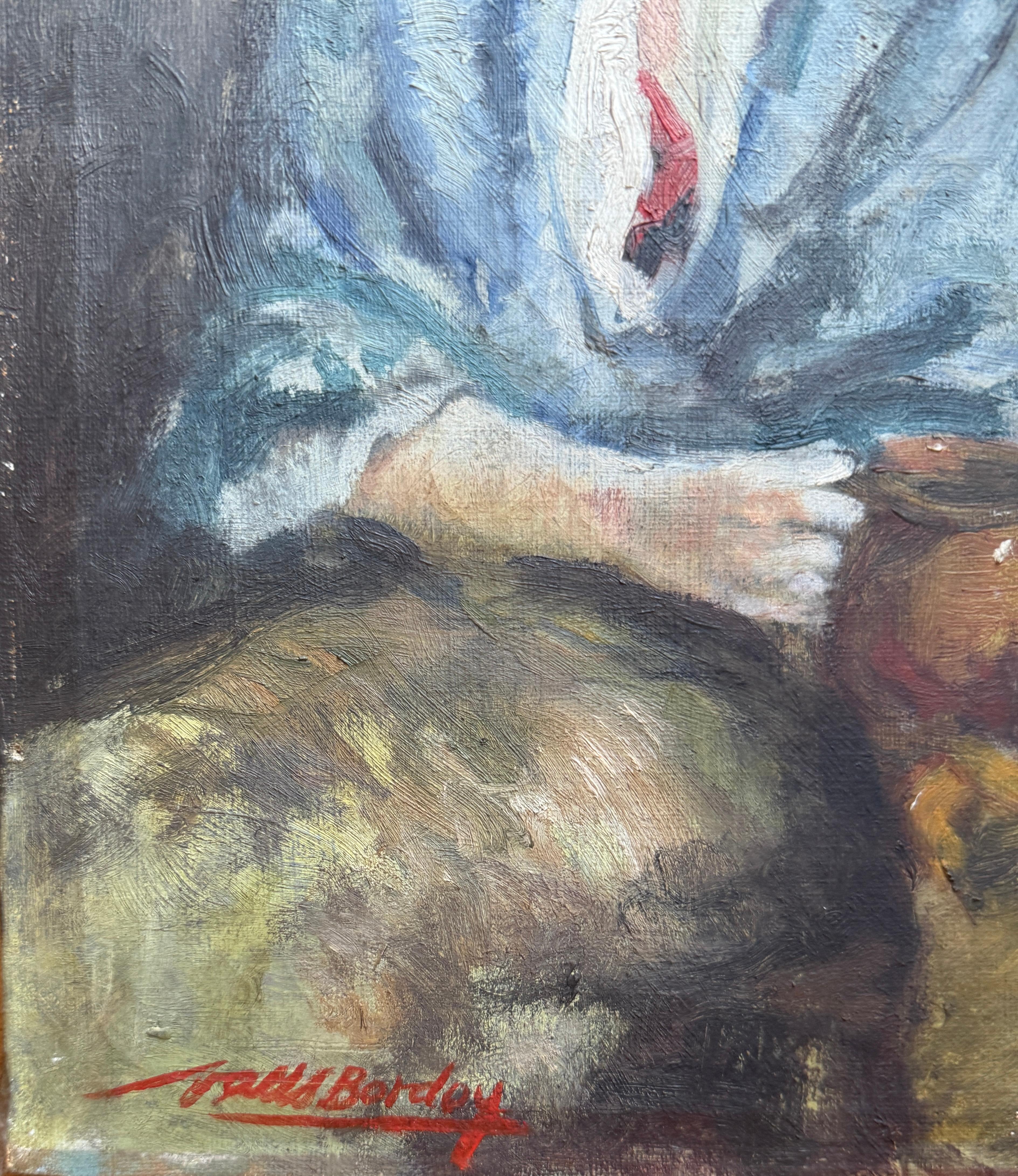 Femme à la cruche huile sur toile - Painting de Antoni Valls Bordoy