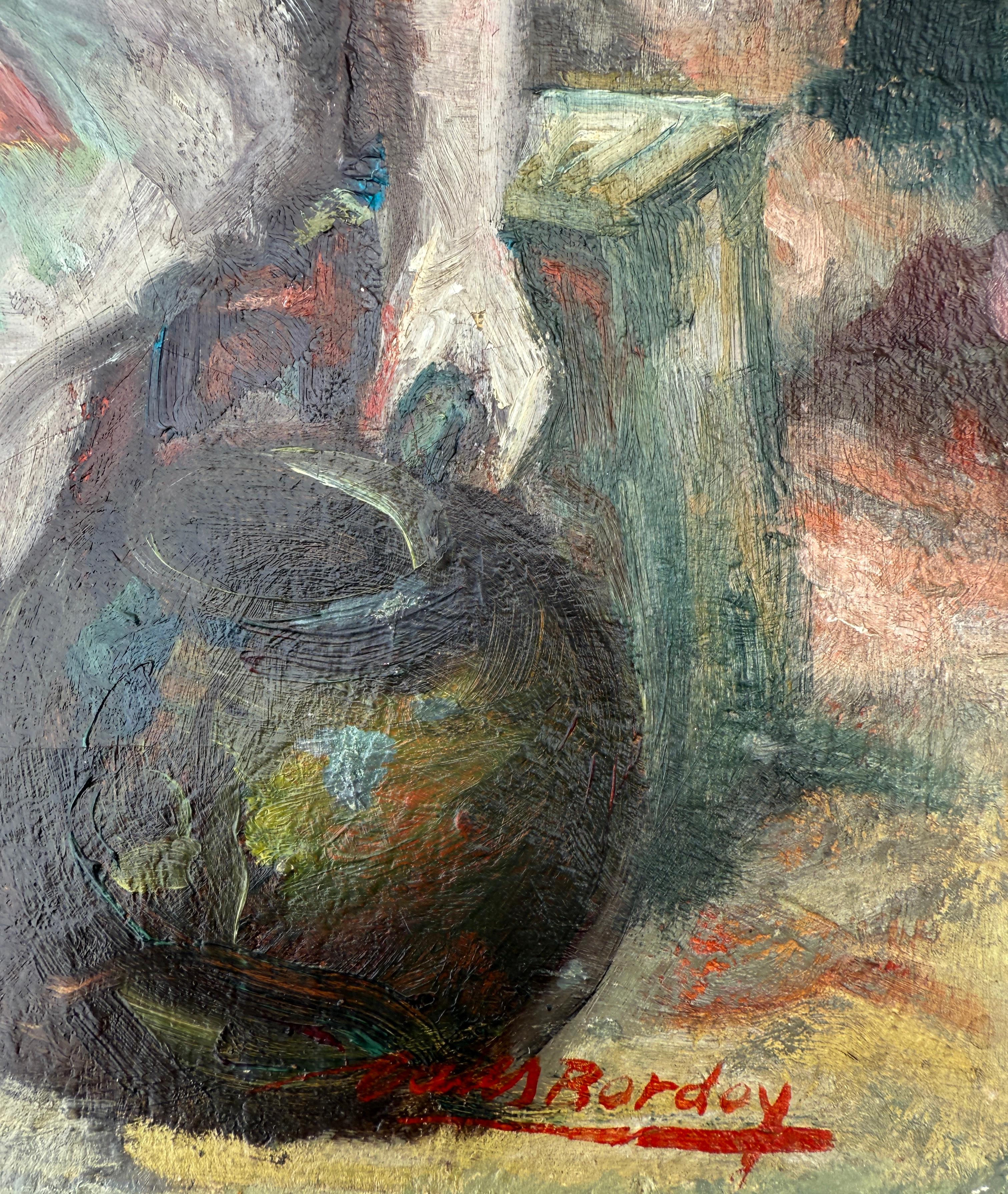 Mujer con cántaro óleo sobre lienzo - Painting de Antoni Valls Bordoy