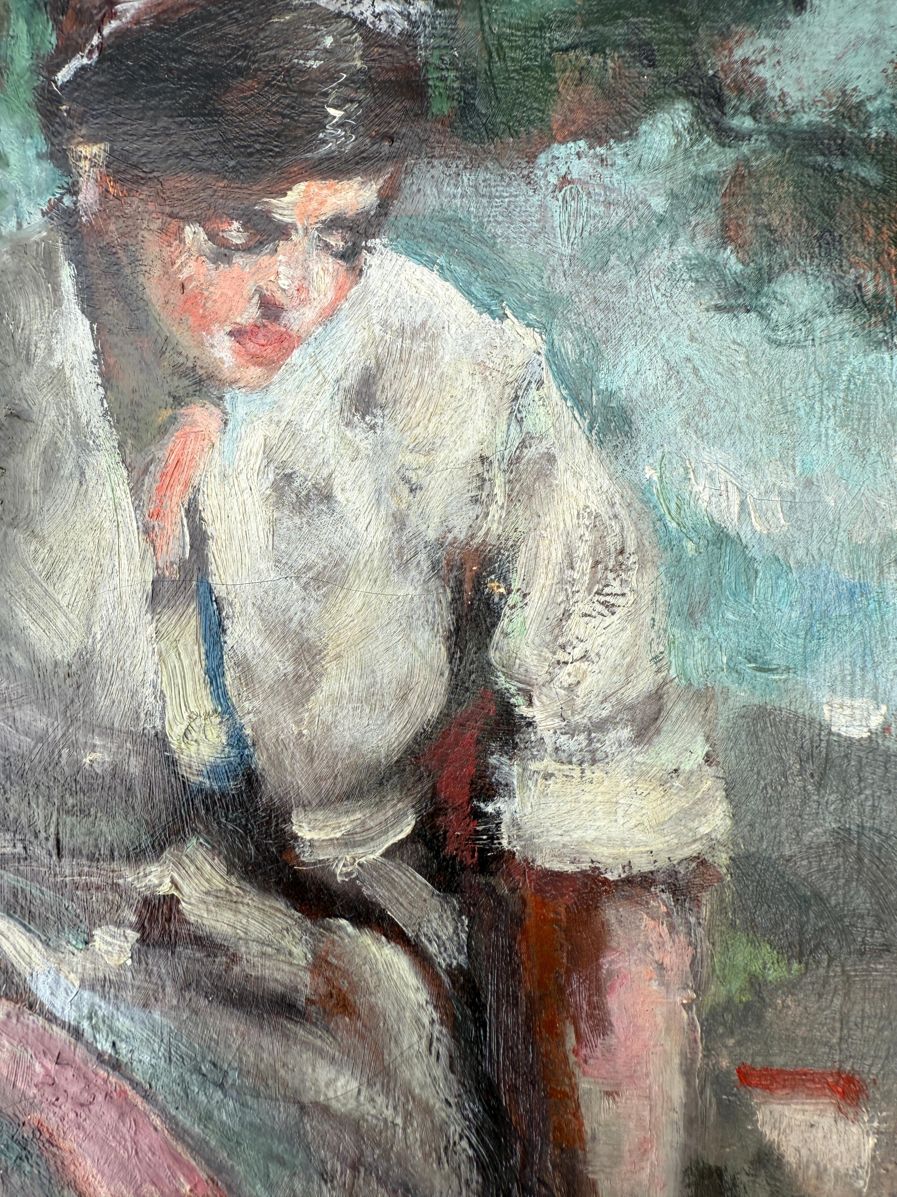 Título: Mujer con cántaro

Artista: Antoni Valls Bordoy (1909-1994)

Técnica: Óleo sobre lienzo

Dimensiones: 35 x 27 cm (13,8 x 10,6 pulg.)

Soporte: Lienzo con sello Casa Teixidor (Barcelona)

Firma: Firmado abajo a la derecha: Valls Bordoy, en