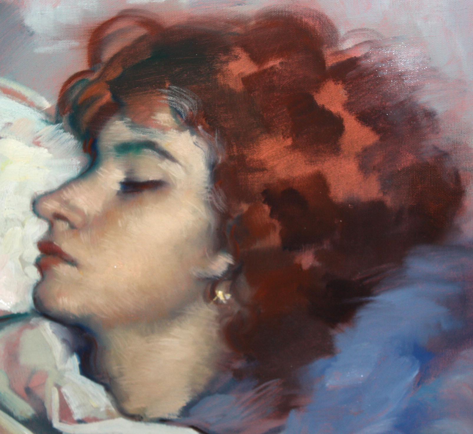 Antoni Vila Arrufat (1894 - 1989) - Joven durmiendo - Oleo sobre tela - 1959 For Sale 2