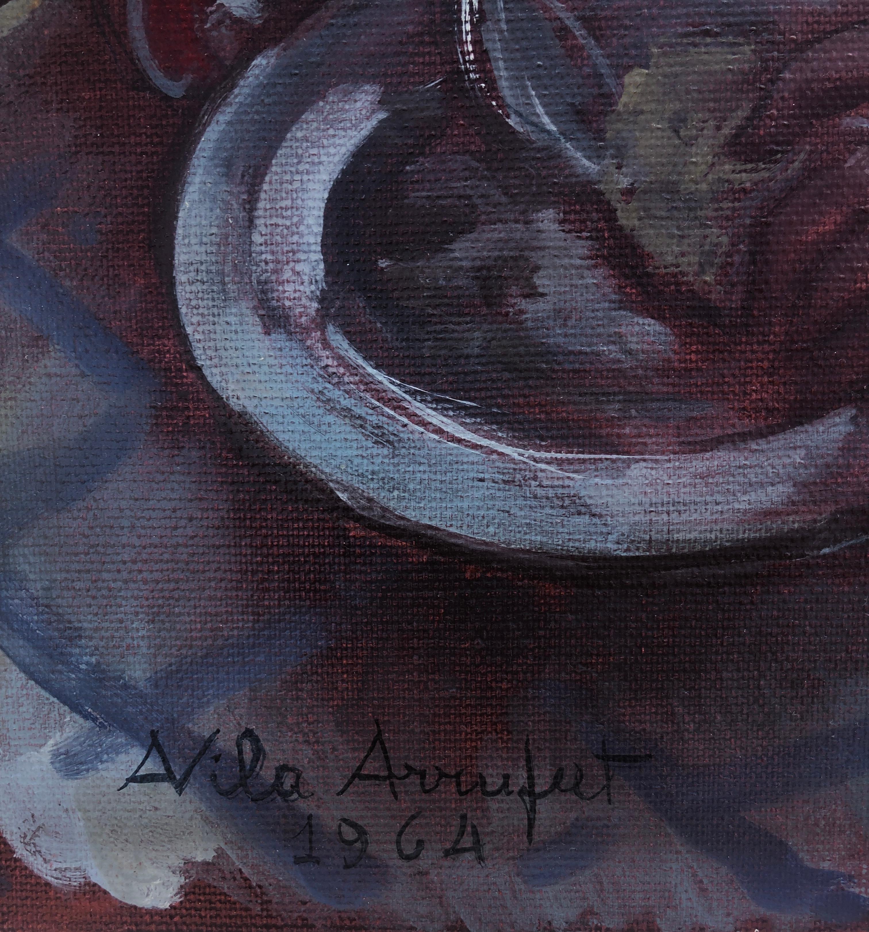 chica comiendo óleo sobre lienzo - Painting de Antoni Vila Arrufat