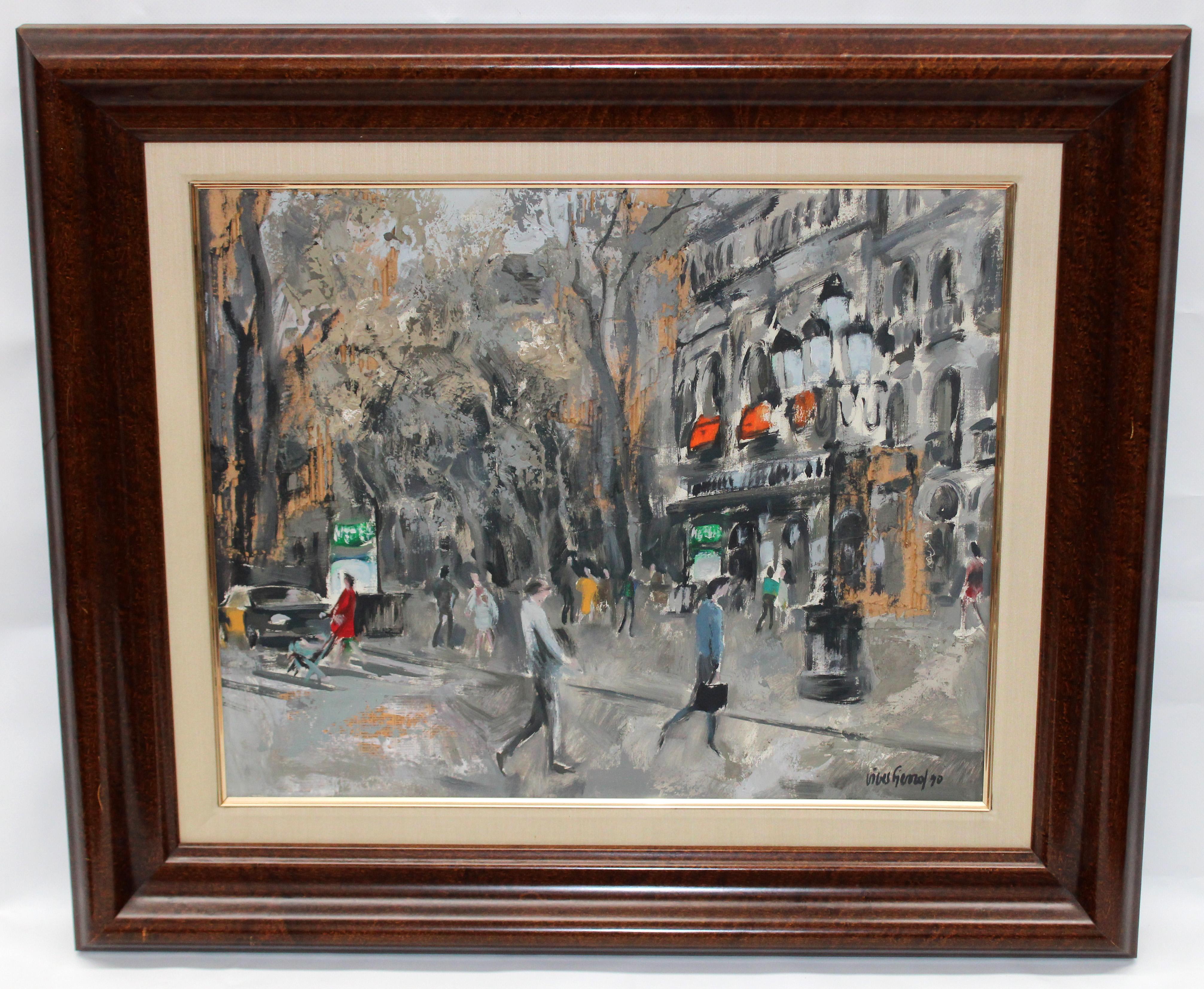 Vista urbana - Óleo sobre tela – Painting von Antoni Vives Fierro