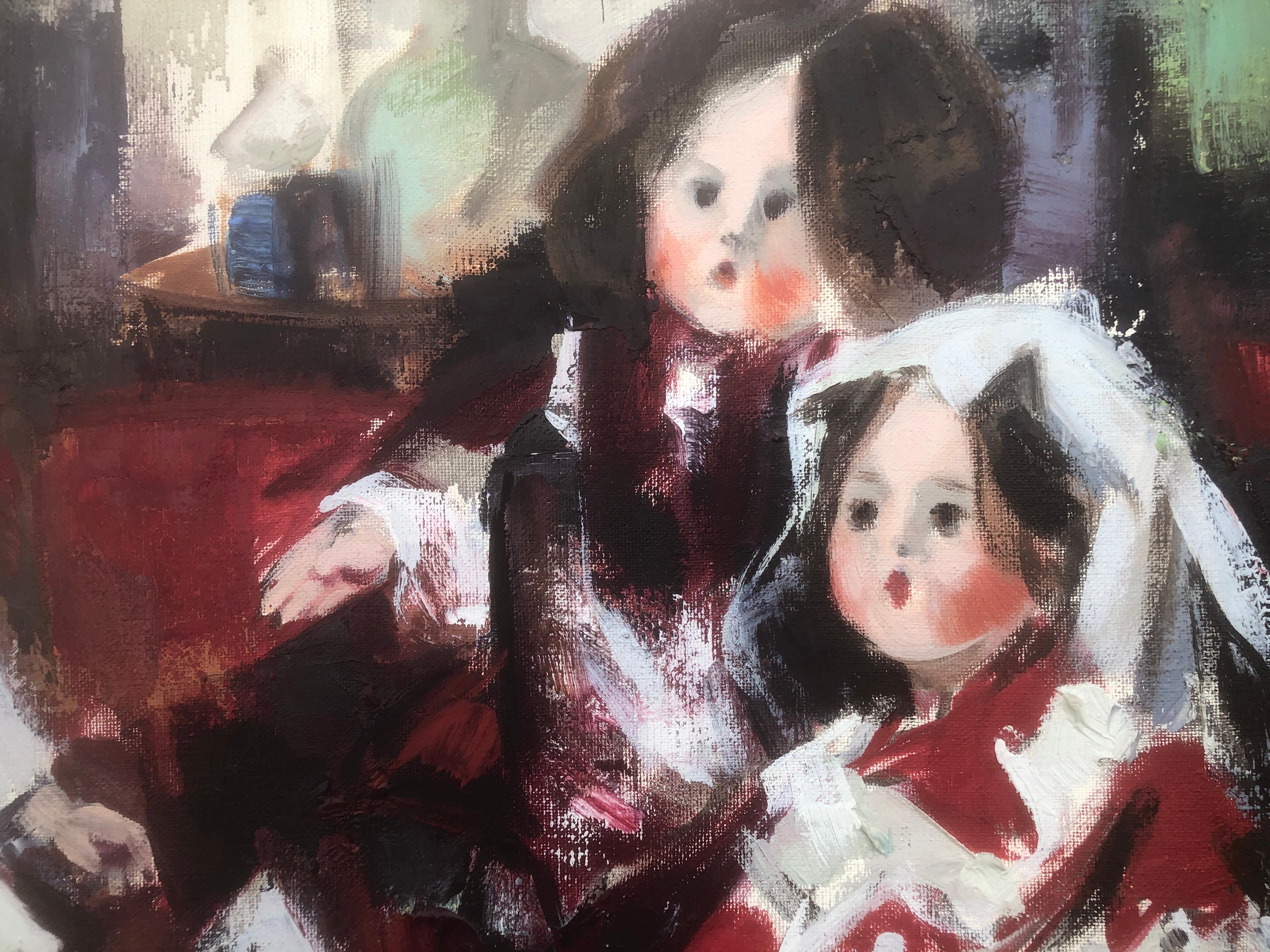 Antoni Vives Fierro (1940) - Dolls - Oil on canvas
Oil measures 54x65 cm.
Frame dimension 69x80 cm..

He was born in Barcelona in 1940. He is a versatile painter specialized in urban landscape and who uses different techniques, of which collage is