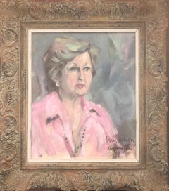 Retrato de mujer óleo sobre lienzo