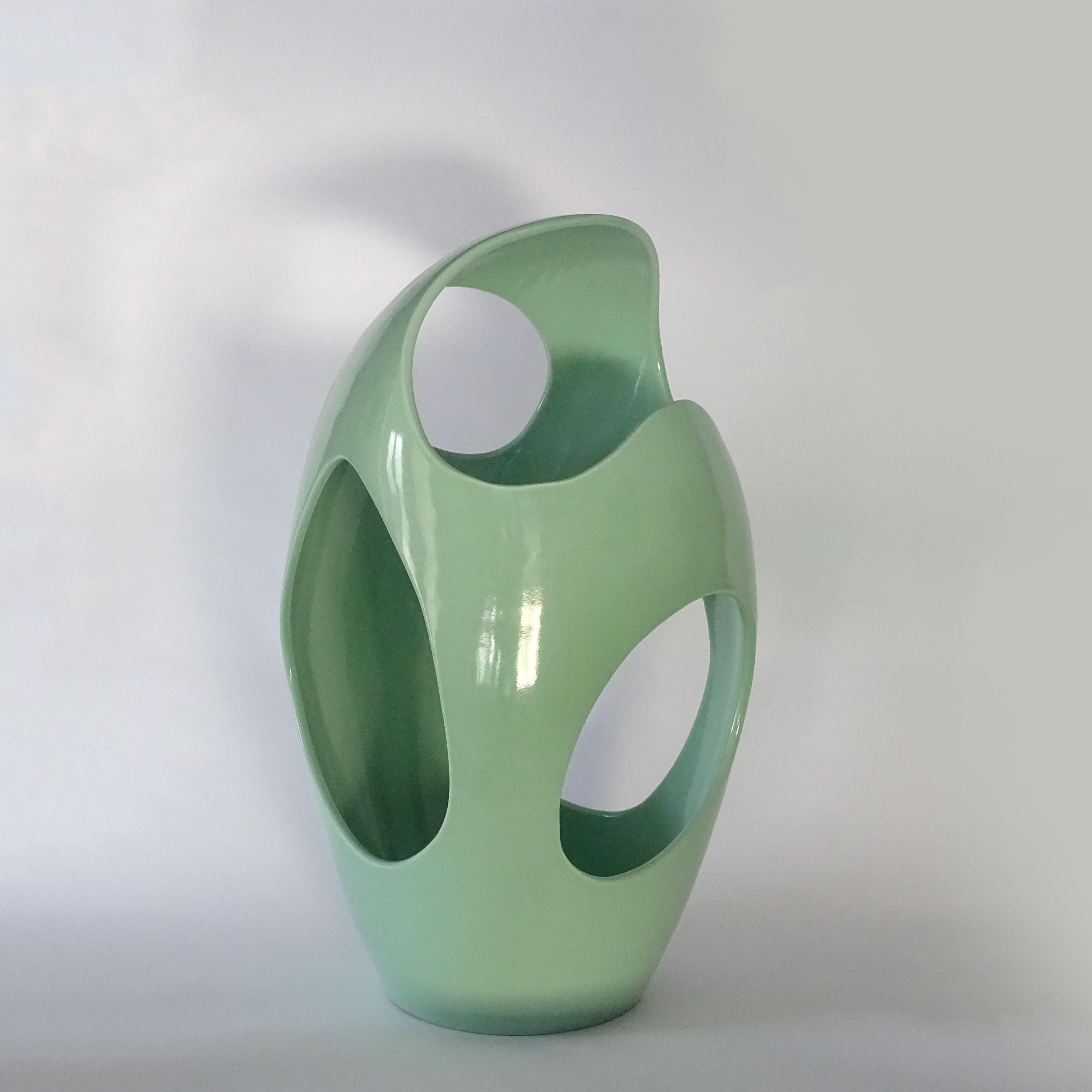 Antonia Campi Italienischer Modernist Keramik Umbrella Stand für S.C.I. Laveno 1949 (Moderne der Mitte des Jahrhunderts) im Angebot
