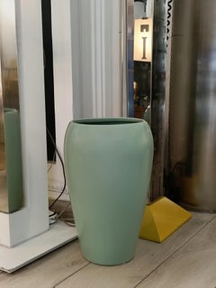 Antonia Campi for S.C.I. Laveno "C437" Green Ceramic Vase, Italy, 1960s