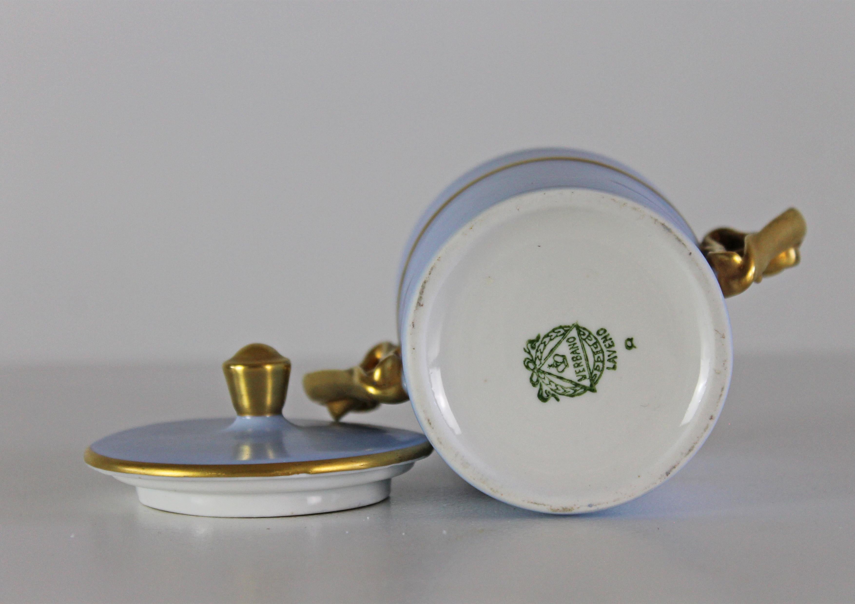 Antonia Campi-Teeservice für sechs Personen aus Porzellan und Gold von Laveno, 1950er Jahre im Angebot 6