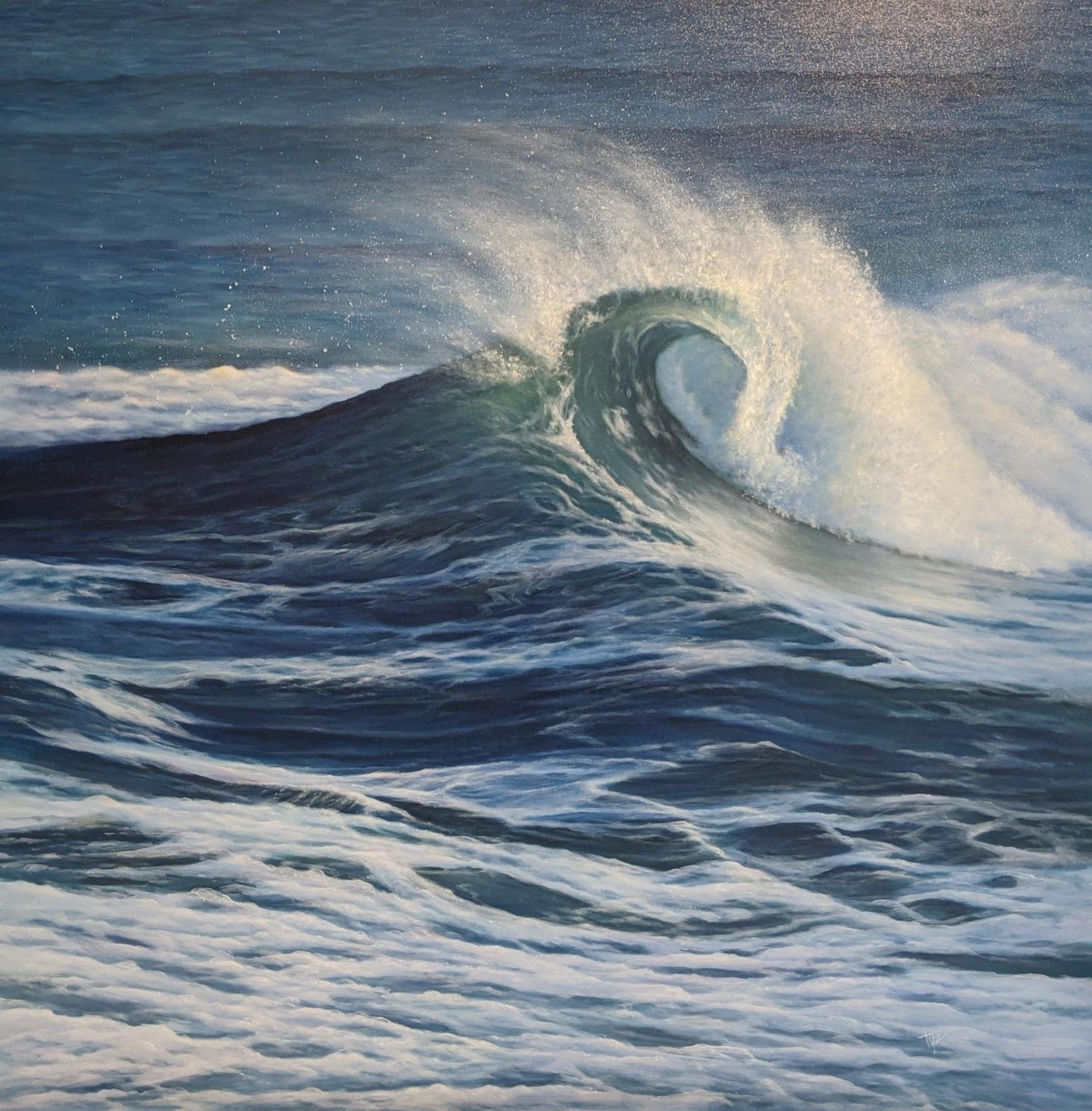 Landscape Painting de Antonia Tyz Peeples - Neptuno ascendente