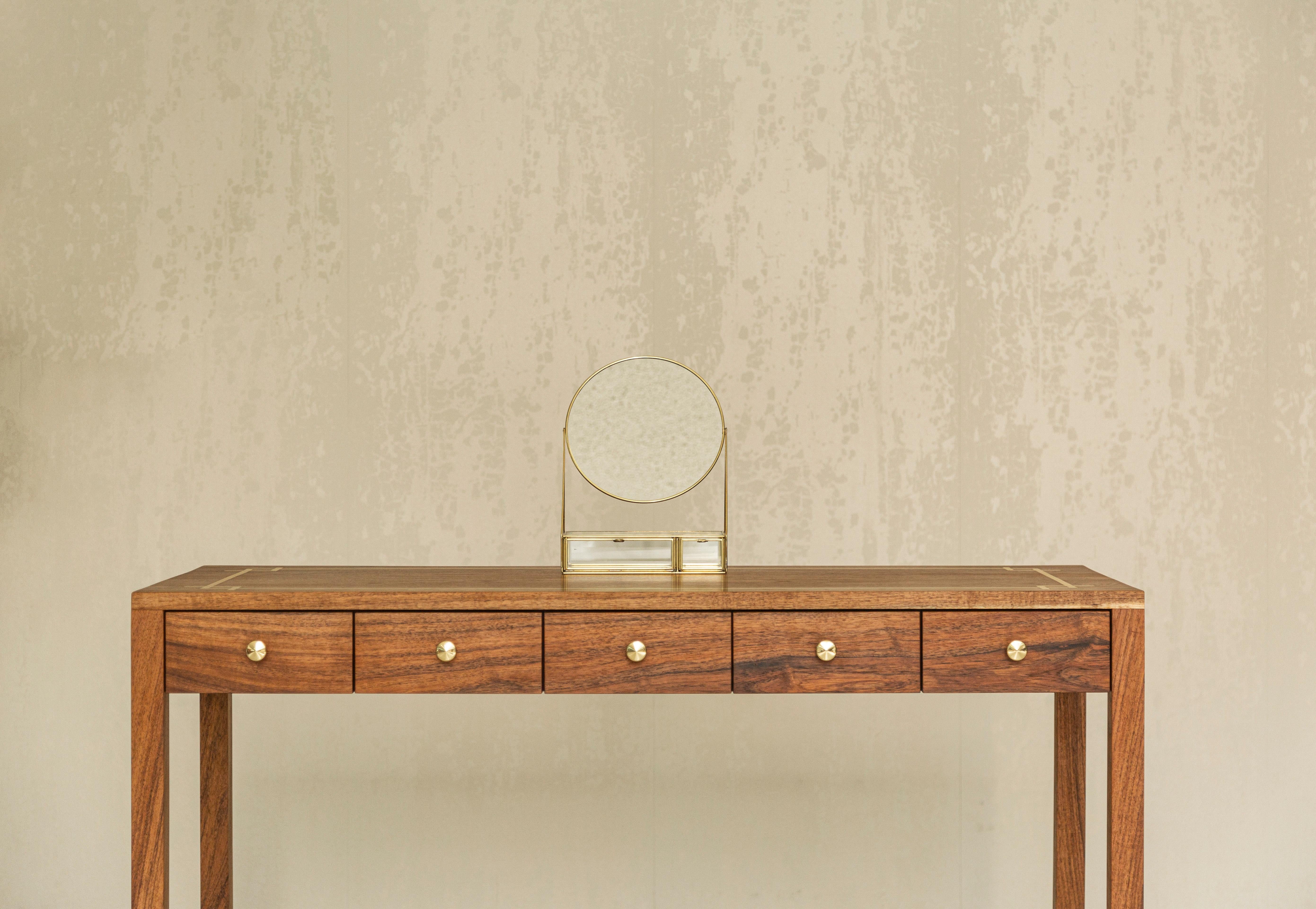 Mid-Century Modern Antonieta Vanity Table Designed by Tana Karei For Sale