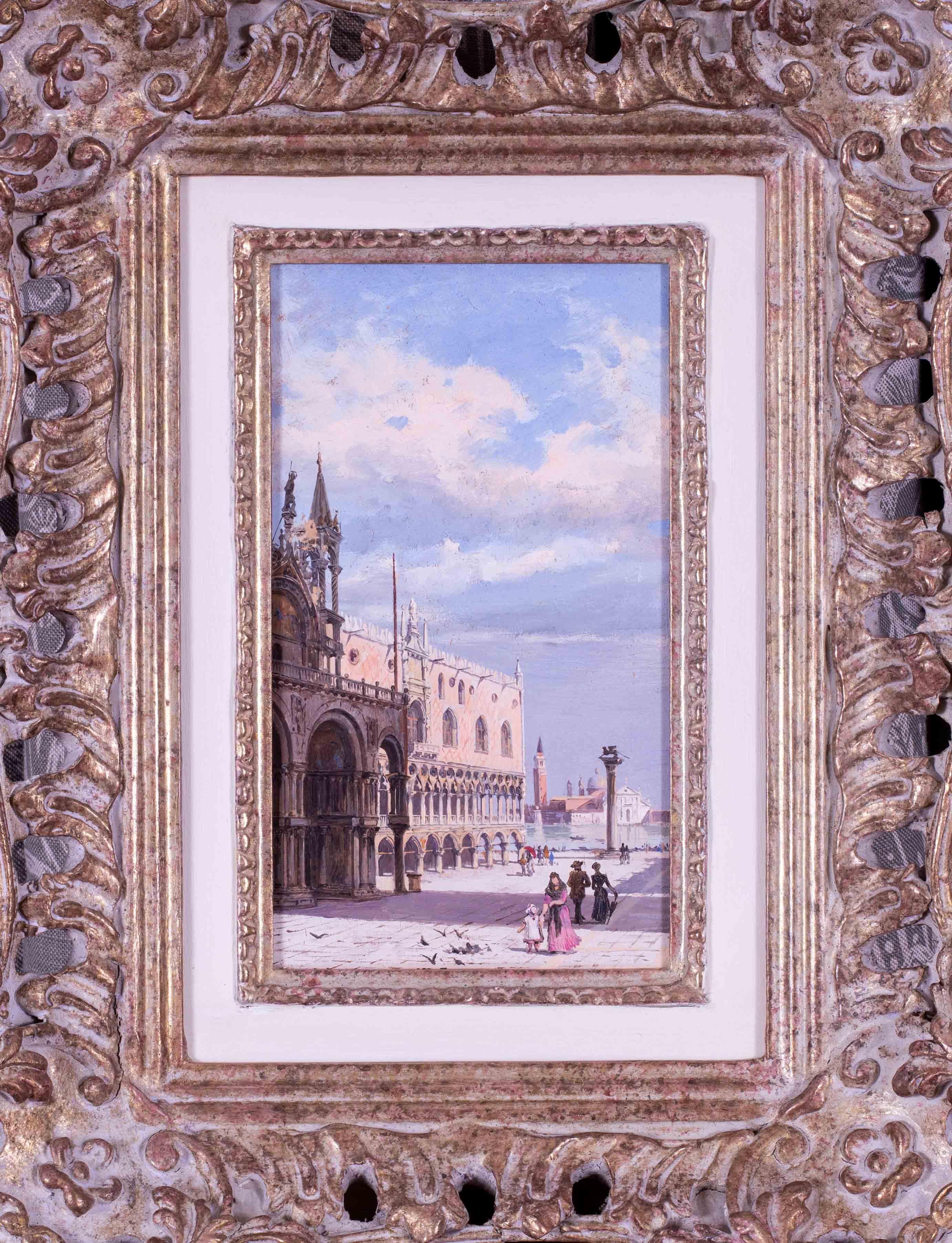 19. Jahrhundert, weibliche Künstlerin Antonietta Brandeism, Piazza San Marco, Venedig