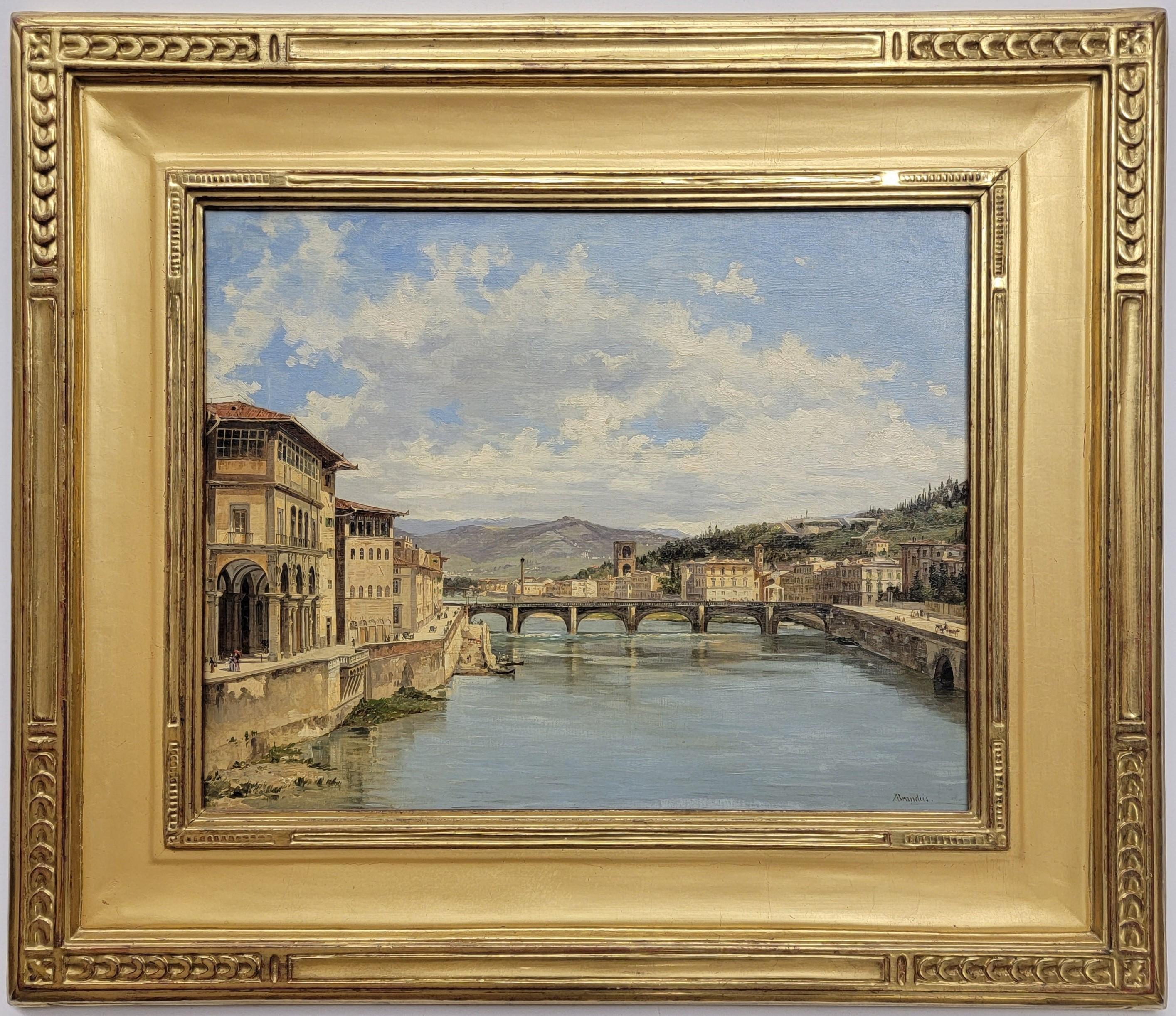 Ponte Alle Grazie, 1900-1910, by Antonietta Brandeis, Florence, Italy Painting